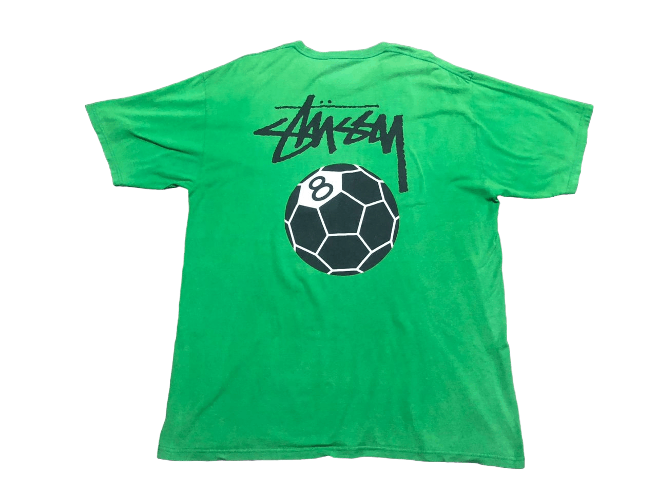 Stussy Vintage Y2K Stussy 8Ball Green T-shirt Sunfaded Size US XL / EU 56 / 4 - 1 Thumbnail