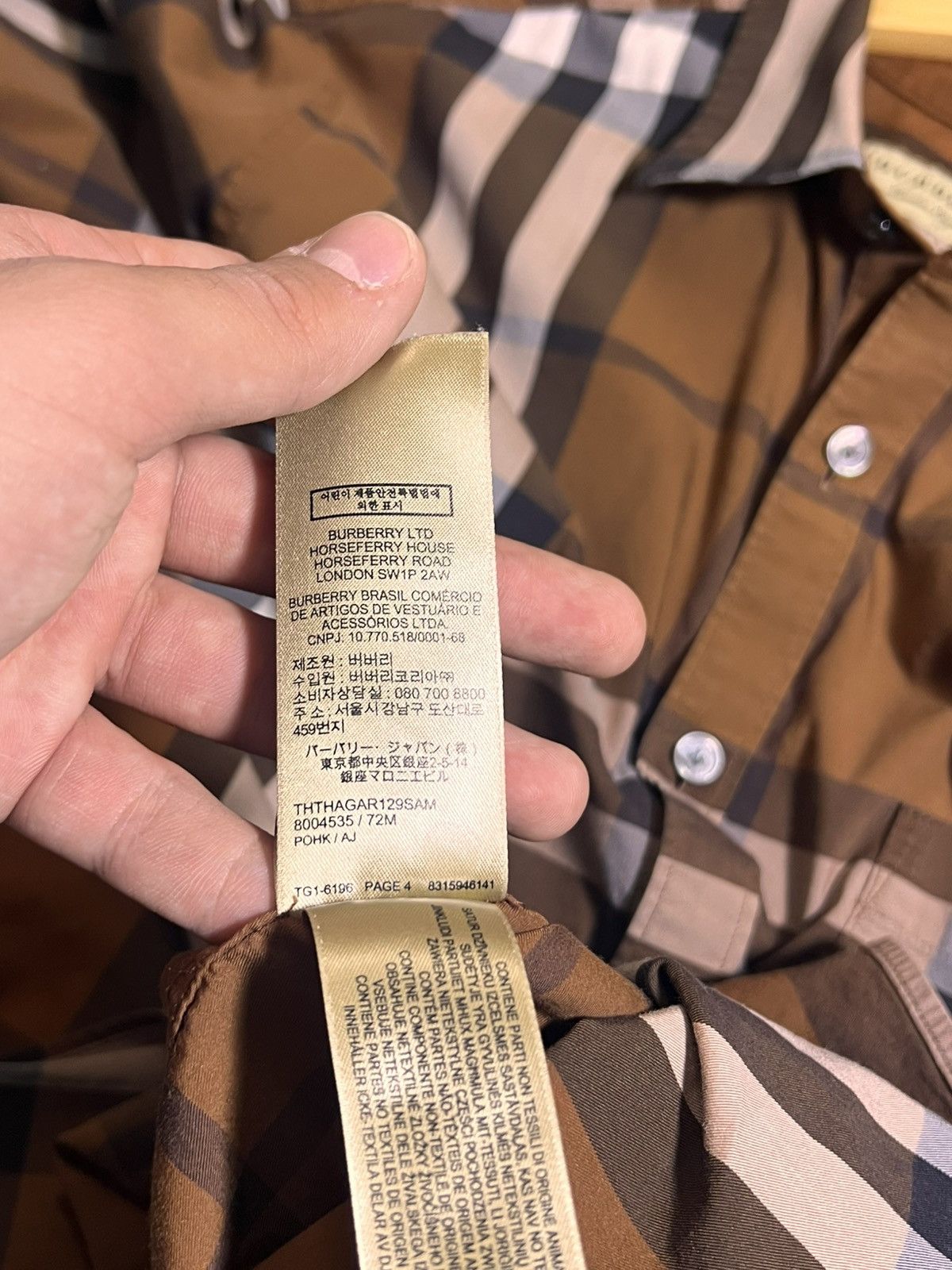 Burberry Burberry London England Shirt Size US L / EU 52-54 / 3 - 12 Thumbnail