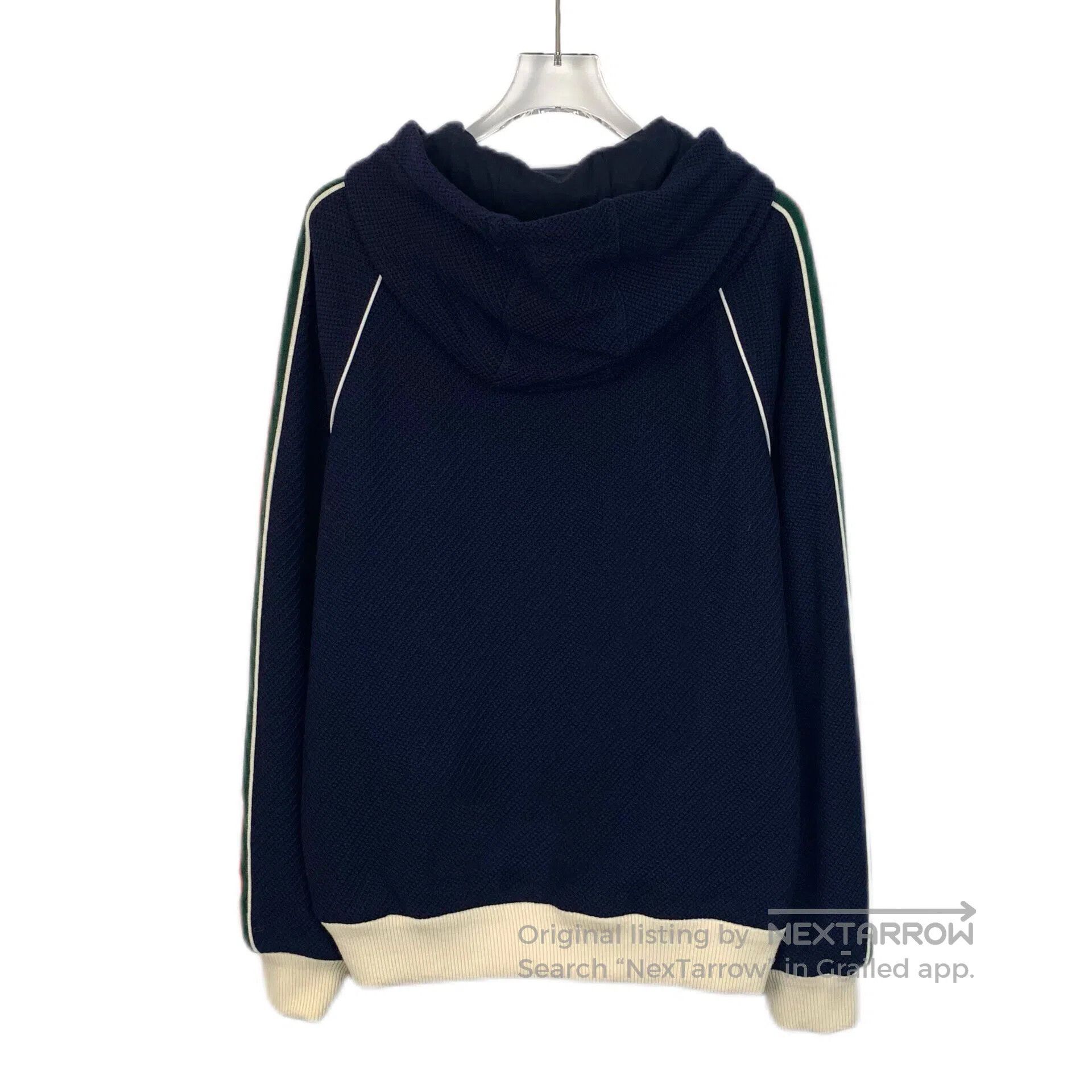 Gucci Guicci Dark Blue Logo Embroidered Wool Hooded Drawstring Z Size US XS / EU 42 / 0 - 2 Thumbnail