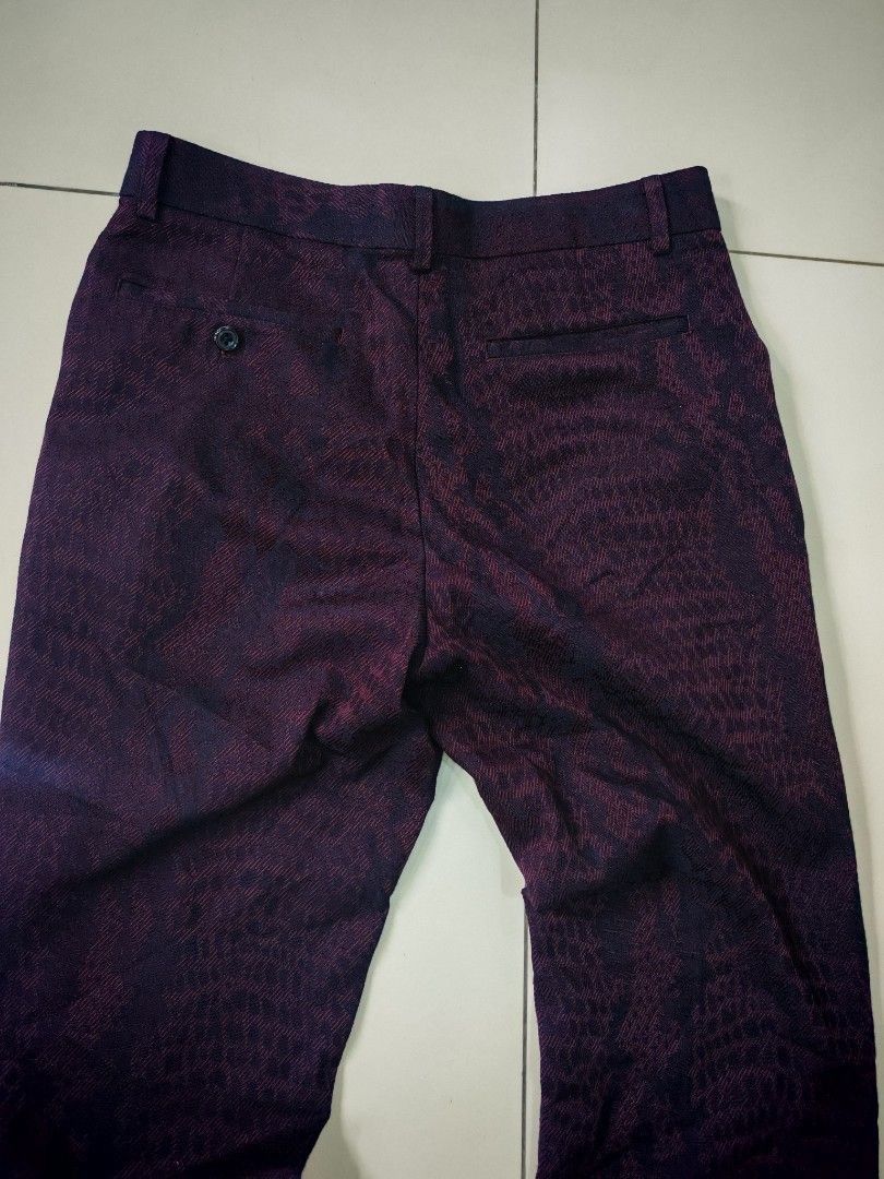 Tornado Mart Tornado Mart Red Typhon Jacquard Flare Pants Size US 30 / EU 46 - 8 Thumbnail
