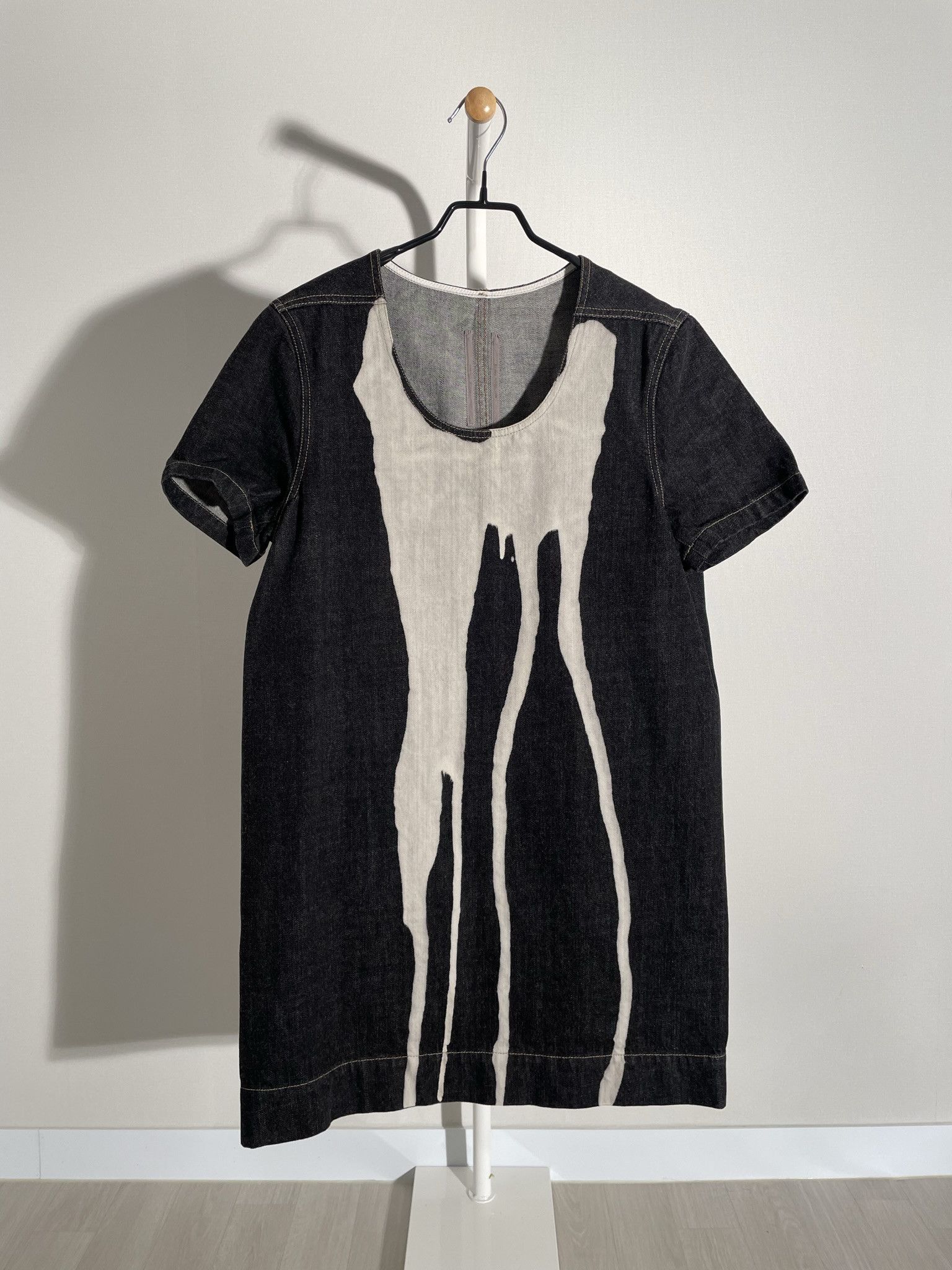 image of Rick Owens 16Fw Denim Bleach Dress, Women's (Size Medium)