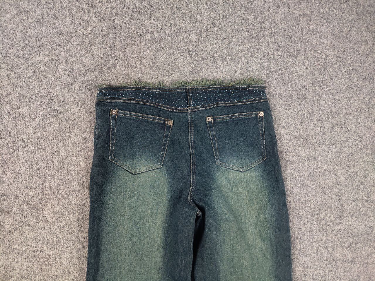 Le Grande Bleu (L.G.B.) Vintage Y2K Hysteric LGB If Six Was Nine Blue Flared Jeans Size 29" - 10 Thumbnail