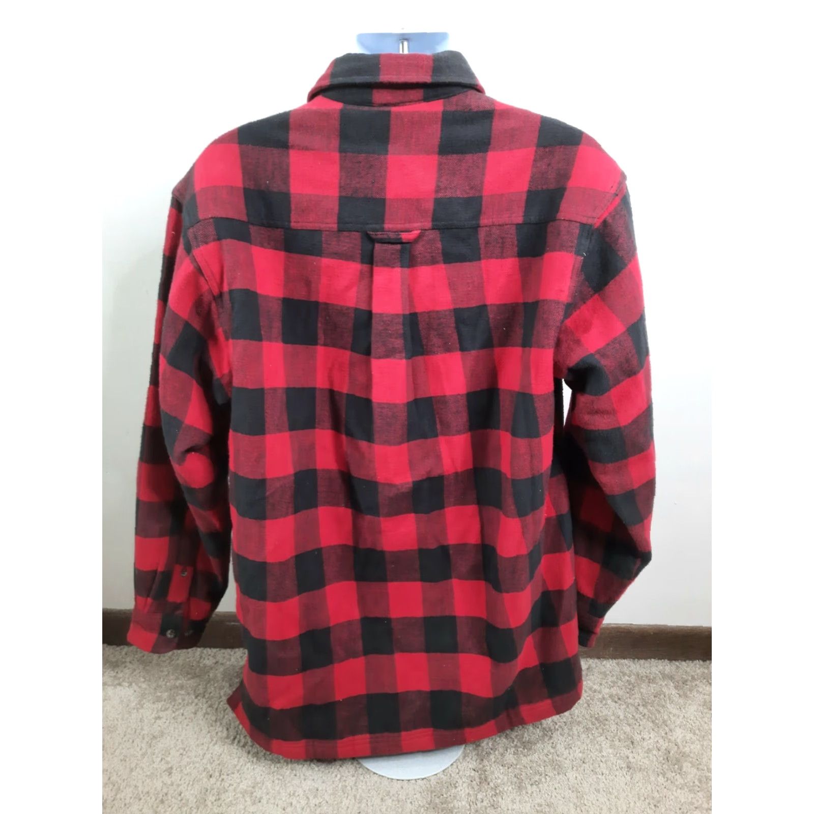 Vintage VINTAGE Hazel Creek Shirt Coat Jacket Quilted Lined Red Plaid Flannel Cotton Large LT Men Big & Tall Casual Outdoors Enduring Comfort Mens Size US L / EU 52-54 / 3 - 6 Thumbnail