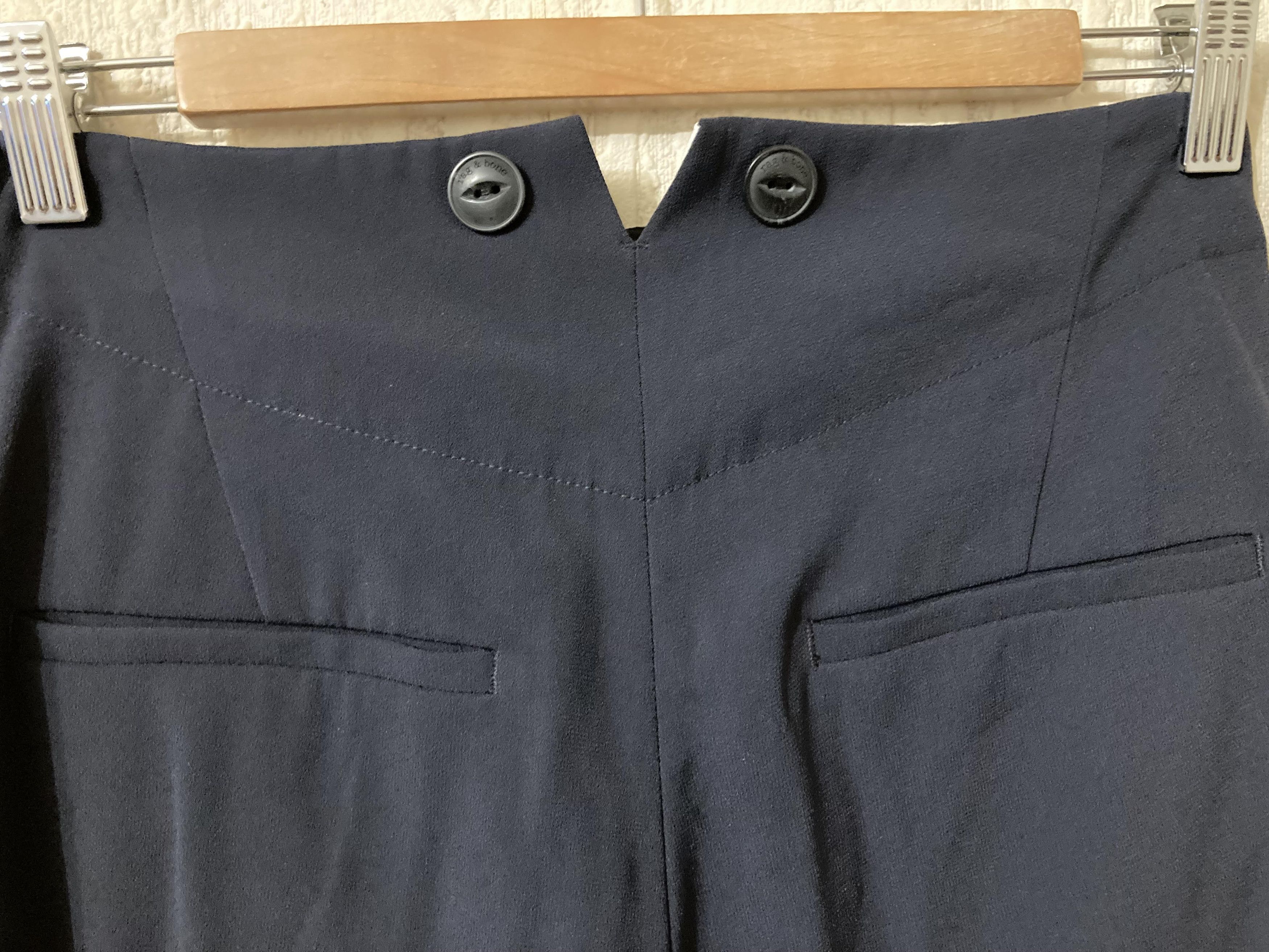Rag & Bone Rag & Bone navy blue tuxedo pants with magenta side stripe Size 28" / US 6 / IT 42 - 6 Thumbnail