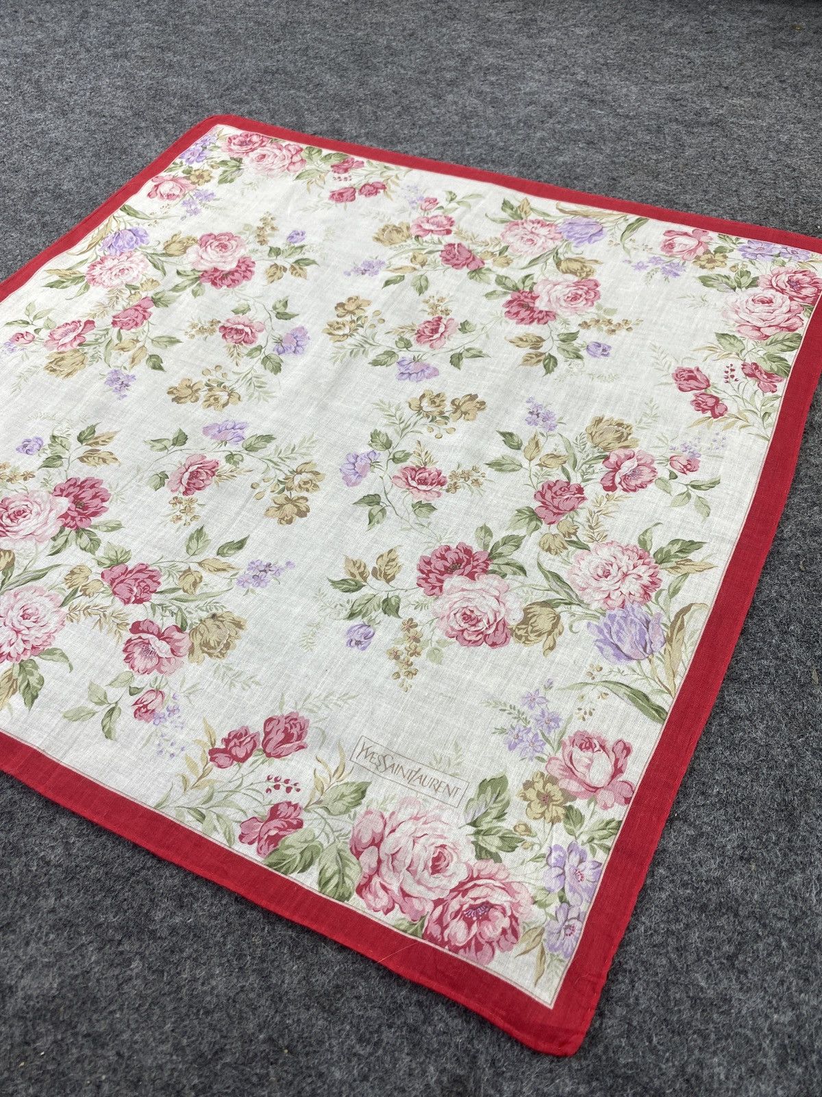 Vintage × Yves Saint Laurent Yves Saint Laurent Floral Handkerchiefs / Neckerchief B001 Size ONE SIZE - 4 Thumbnail