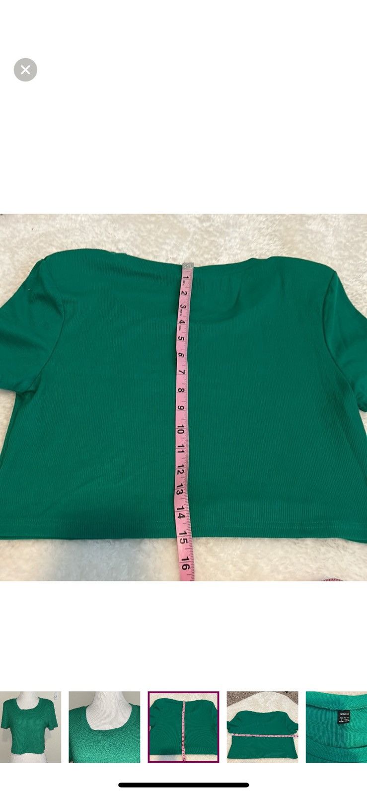 Shein Shein large solid rib knit cropped tee Size L / US 10 / IT 46 - 2 Thumbnail
