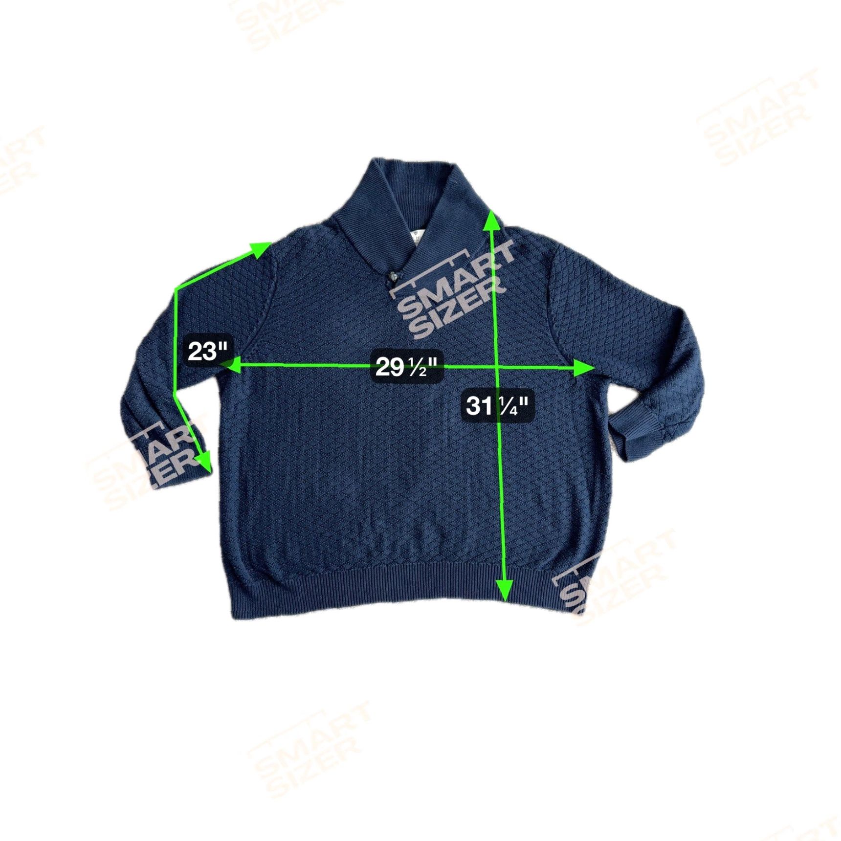 Vintage Oak Hill Shawl Collar Textured Knit Navy Blue 4XL Pullover Sweater Thick Button Mens Size US XXL / EU 58 / 5 - 2 Thumbnail