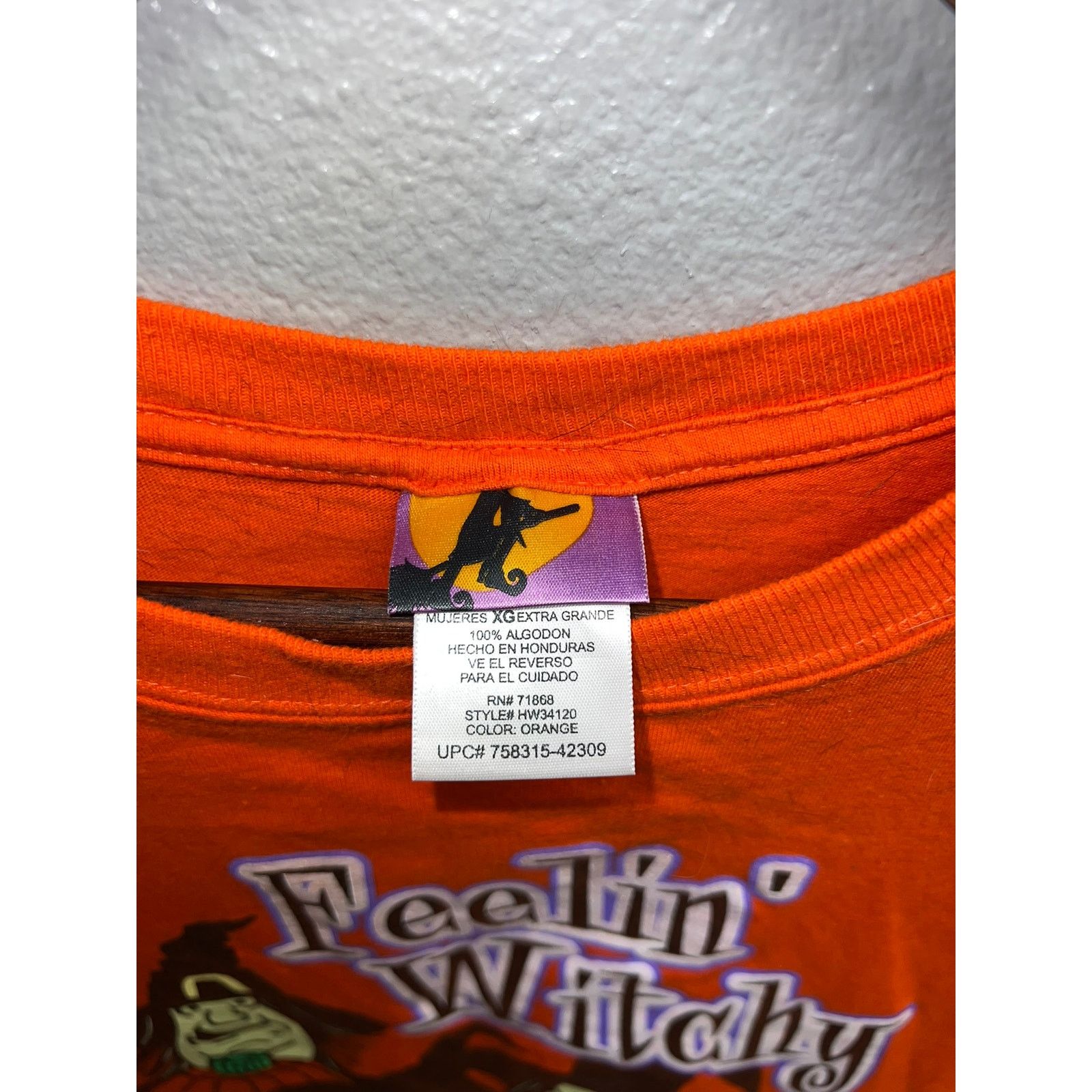 Vintage Vintage Womens Halloween Shirt Feeling Witchy Orange Tee XL Size XL / US 12-14 / IT 48-50 - 6 Thumbnail