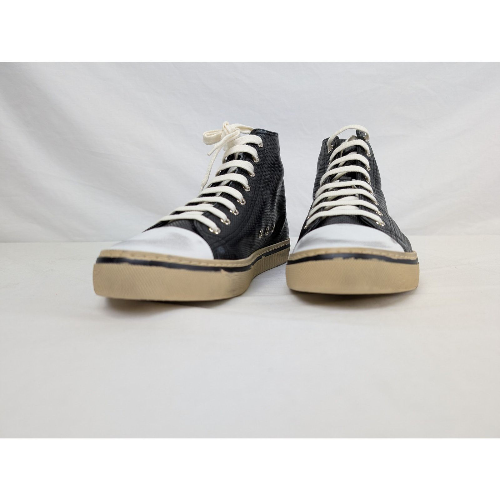 Saint Laurent Paris o1rshd1 Malibu Anilf Micr Boots Sneakers in Black/Beige Size US 9 / EU 42 - 6 Thumbnail