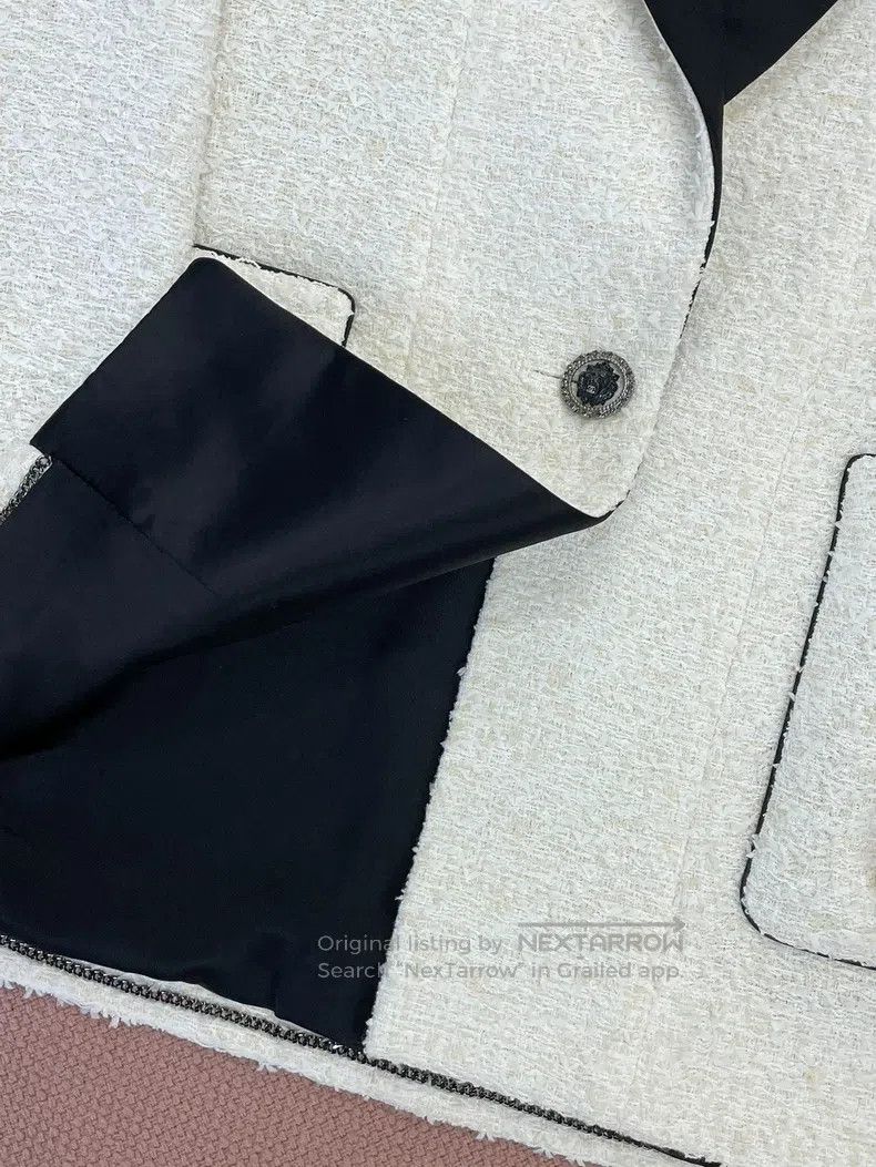 Chanel Chanel Classic black and white lapel suit jacket Size XXS / US 00 / IT 34 - 4 Thumbnail