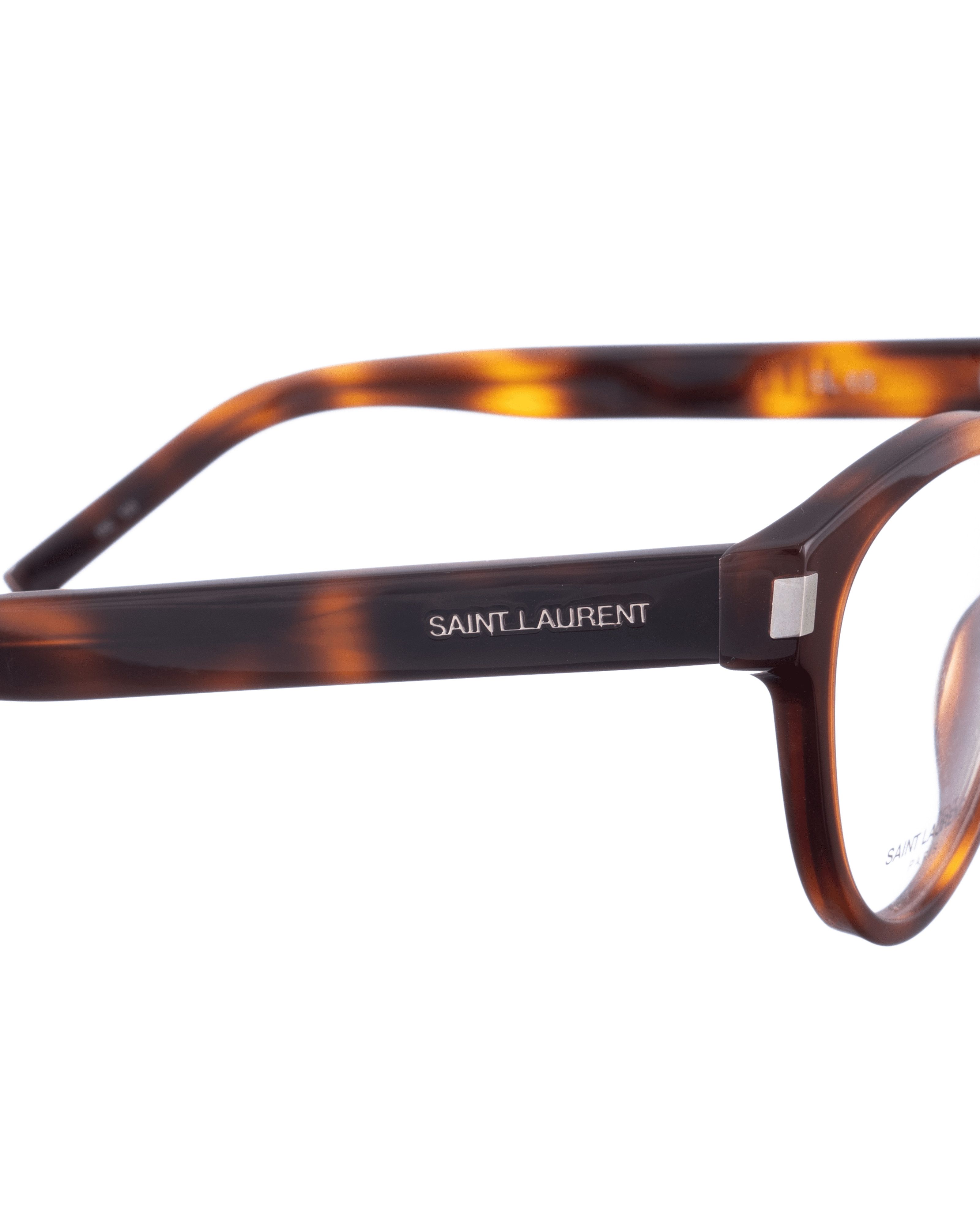 Saint Laurent Paris Saint Laurent 00s Havana Classic Oval Glasses Size ONE SIZE - 3 Thumbnail