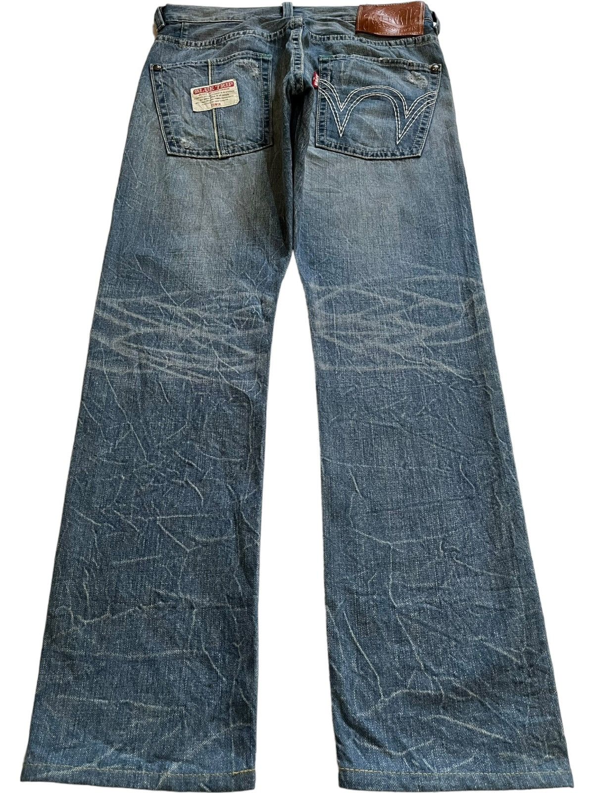 Edwin × Japanese Brand Vintage Japanese Edwin Selvedge Acid Wash Style Jeans Size US 33 - 3 Thumbnail