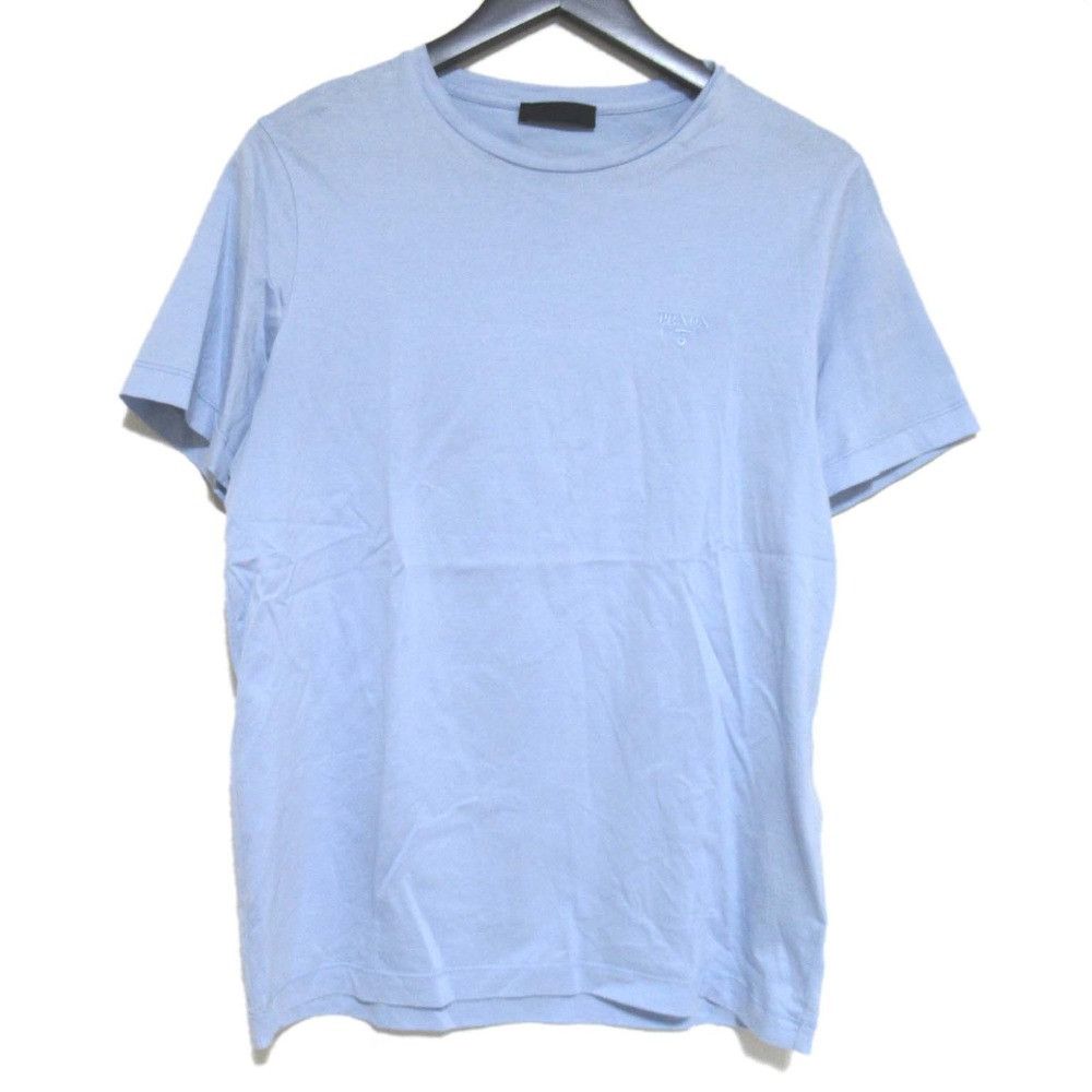Prada Prada Prada Embroidered Logo Cotton T-shirt Cotton T-Shirts UJN884 DUTY FREE for USA Size ONE SIZE - 1 Thumbnail