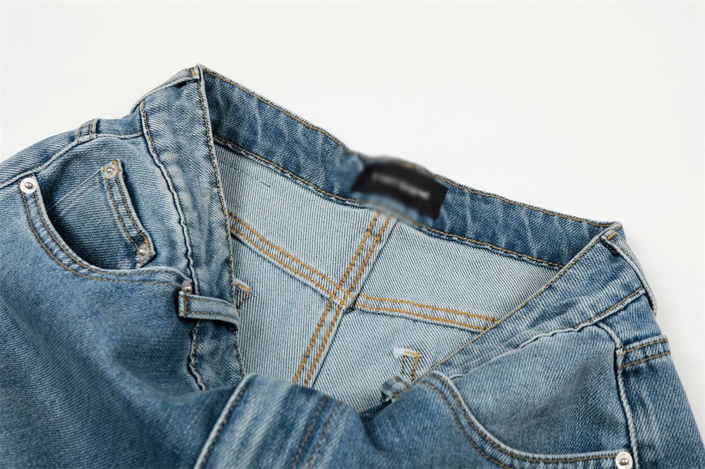 Jean American men's loose wide-leg washed casual jeans Size US 34 / EU 50 - 4 Thumbnail