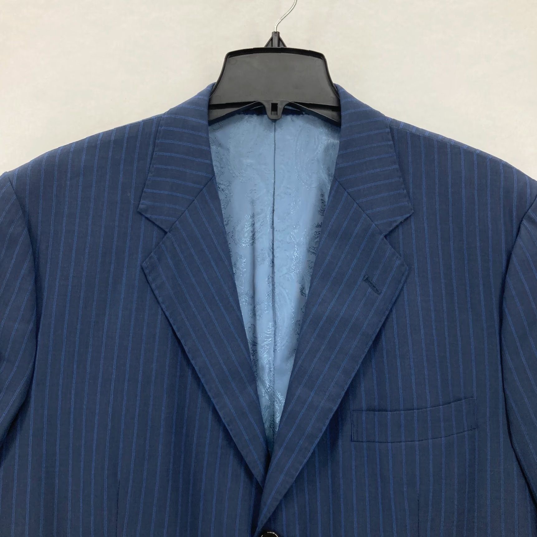 Ermenegildo Zegna Ermenegildo Zegna Blazer Sport Coat Mens 44 Blue Striped Wool Size 44R - 2 Thumbnail