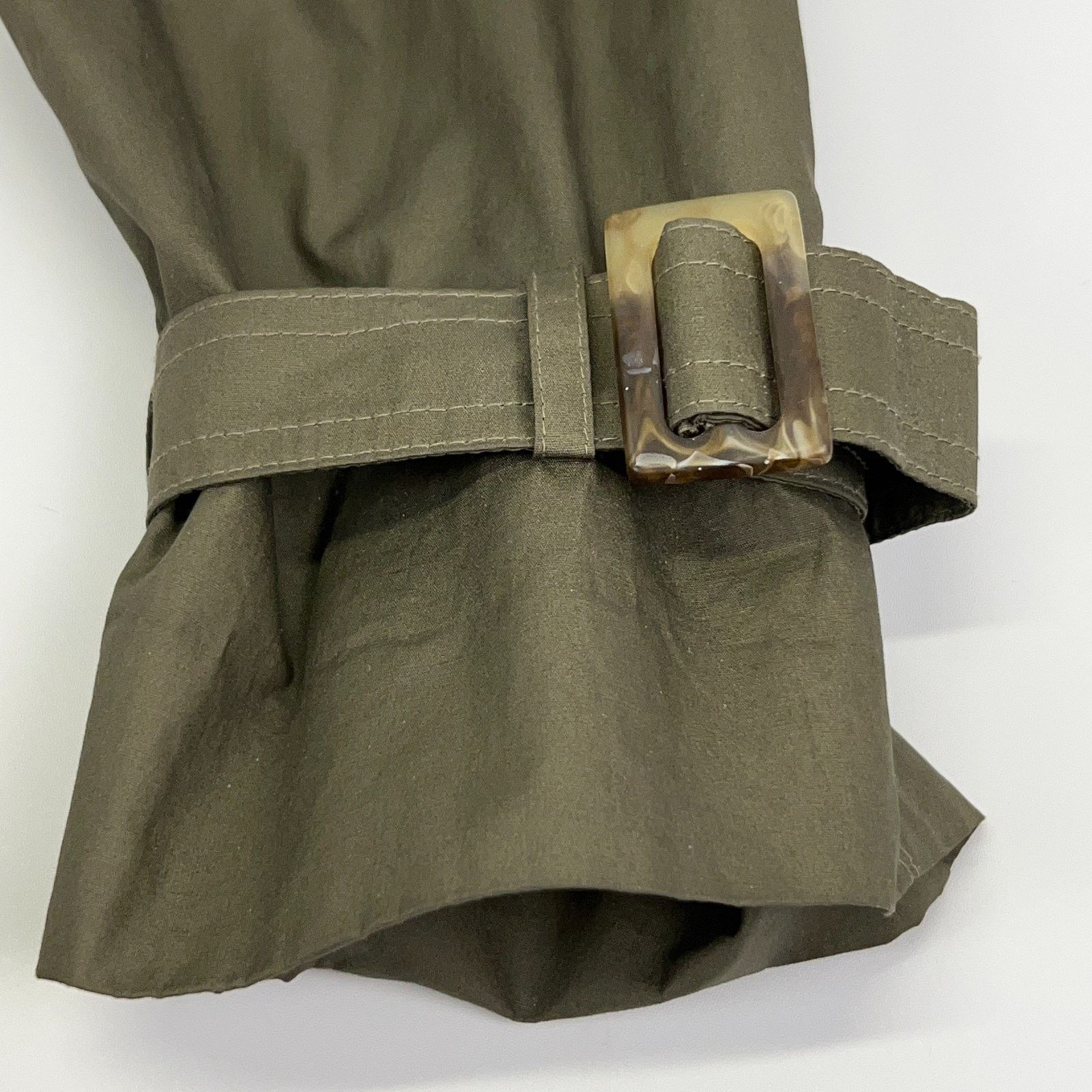 Vintage Vintage 90s Gallery Trench Coat Raincoat OD Green Womens 12 Size XL / US 12-14 / IT 48-50 - 9 Thumbnail