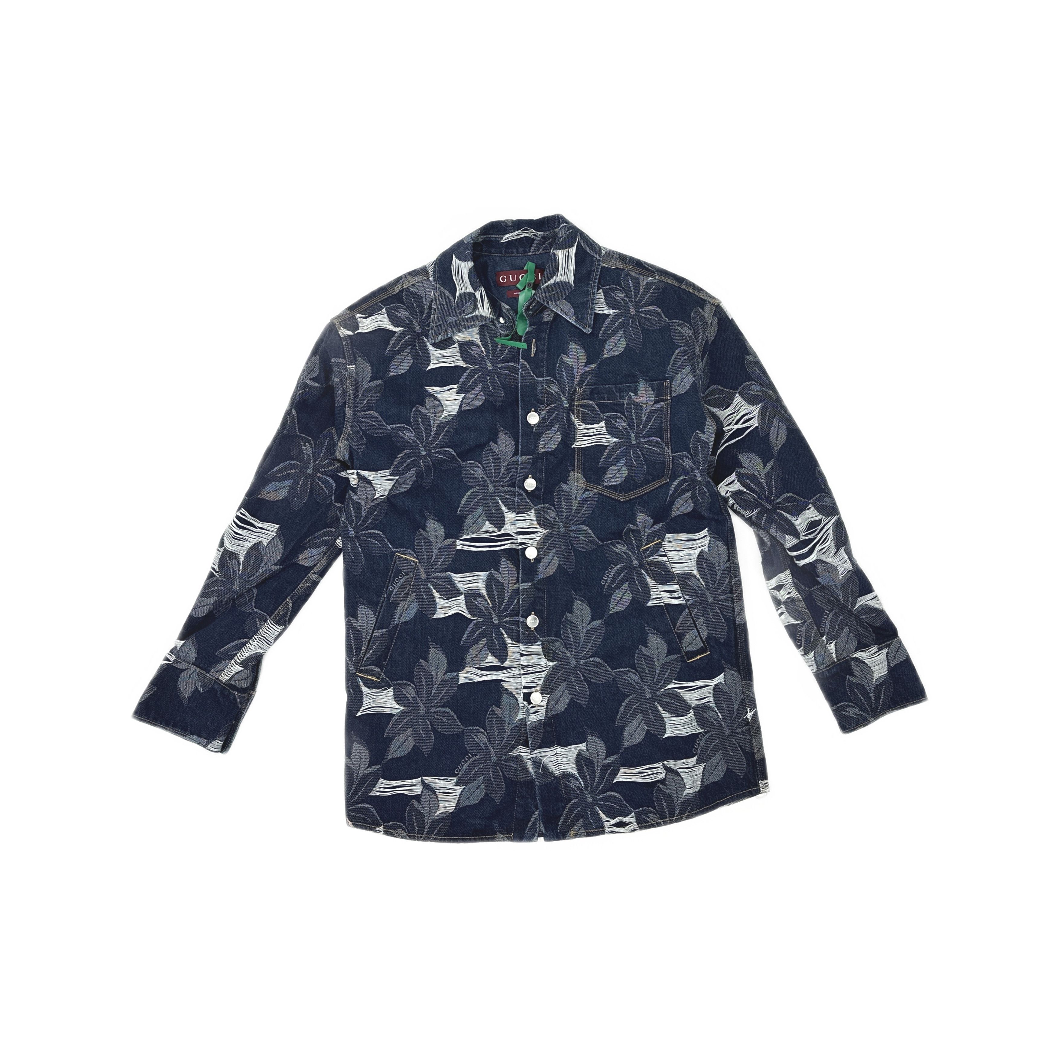 Gucci Gucci Floral Jacquard Denim Shirt Size 42 Size US XS / EU 42 / 0 - 1 Thumbnail