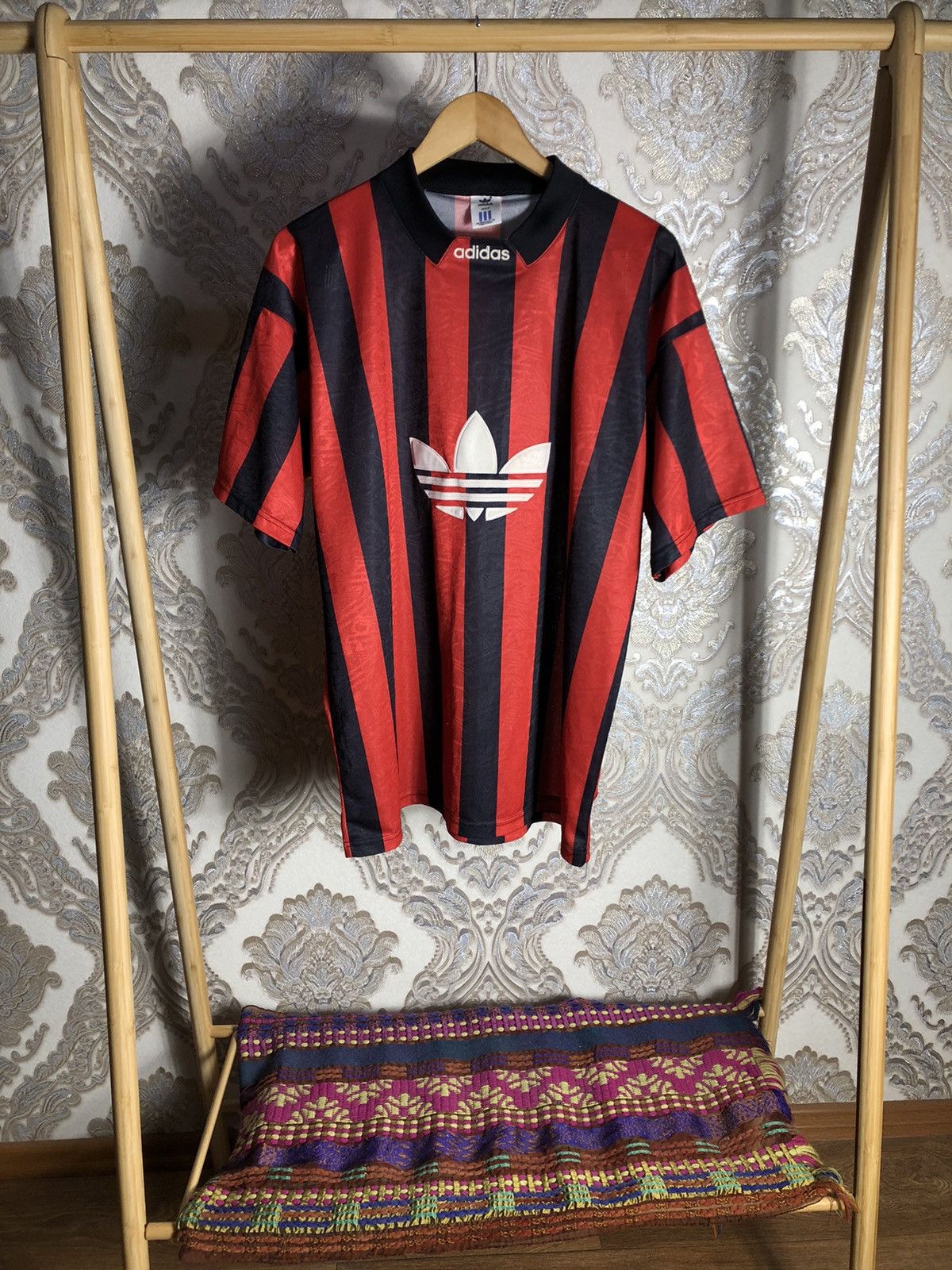 Adidas × Vintage VERY RARR ADIDAS BIG LOGO T-SHIRT GERMANY SOCCER JERSEY 90s Size US L / EU 52-54 / 3 - 1 Thumbnail