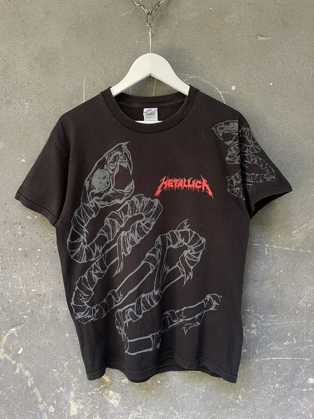 Vintage Metallica 2006 T-Shirt Black Album Over Print