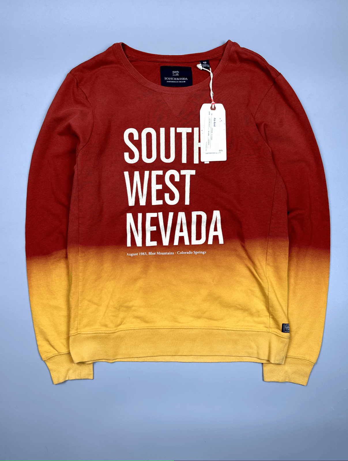 Scotch & Soda Red Yellow Gradient Print Sweatshirt Scotch&Soda Size US L / EU 52-54 / 3 - 1 Thumbnail