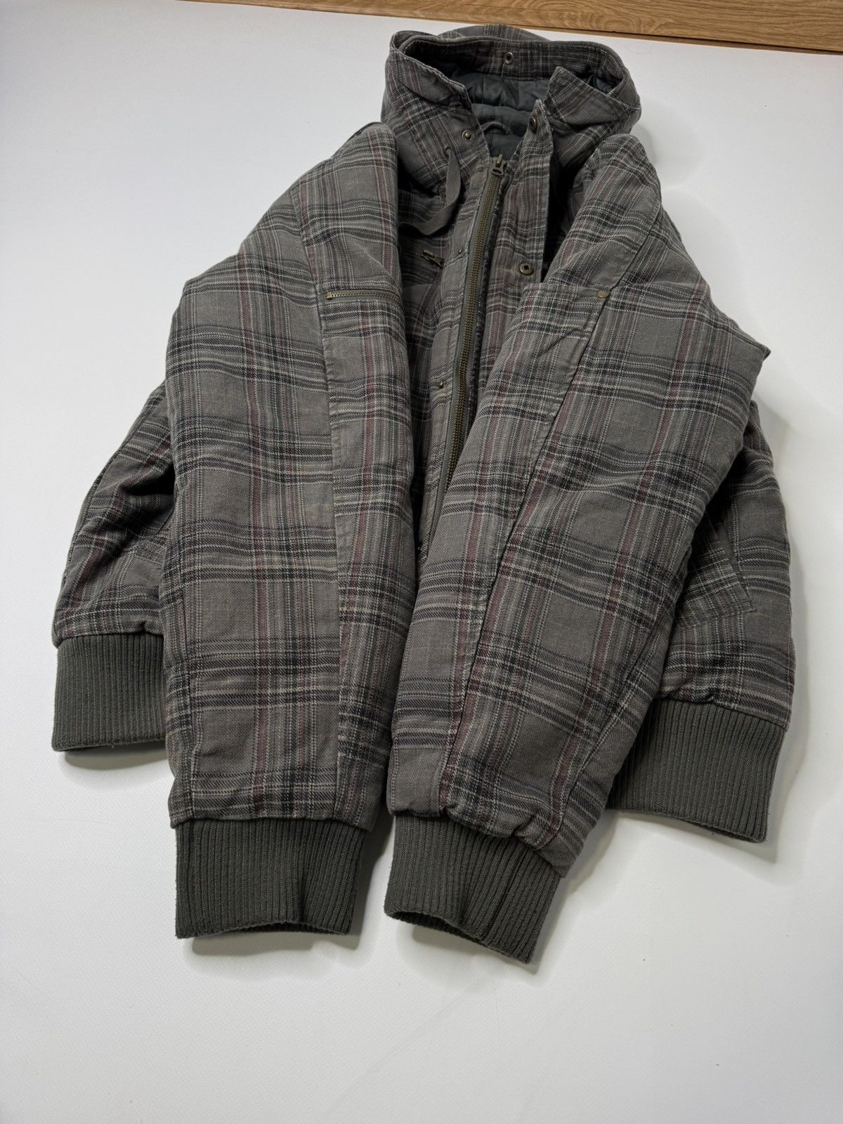 If Six Was Nine Vintage avant garde khaki checked jacket active sk8 00s y2k Size US XL / EU 56 / 4 - 7 Thumbnail