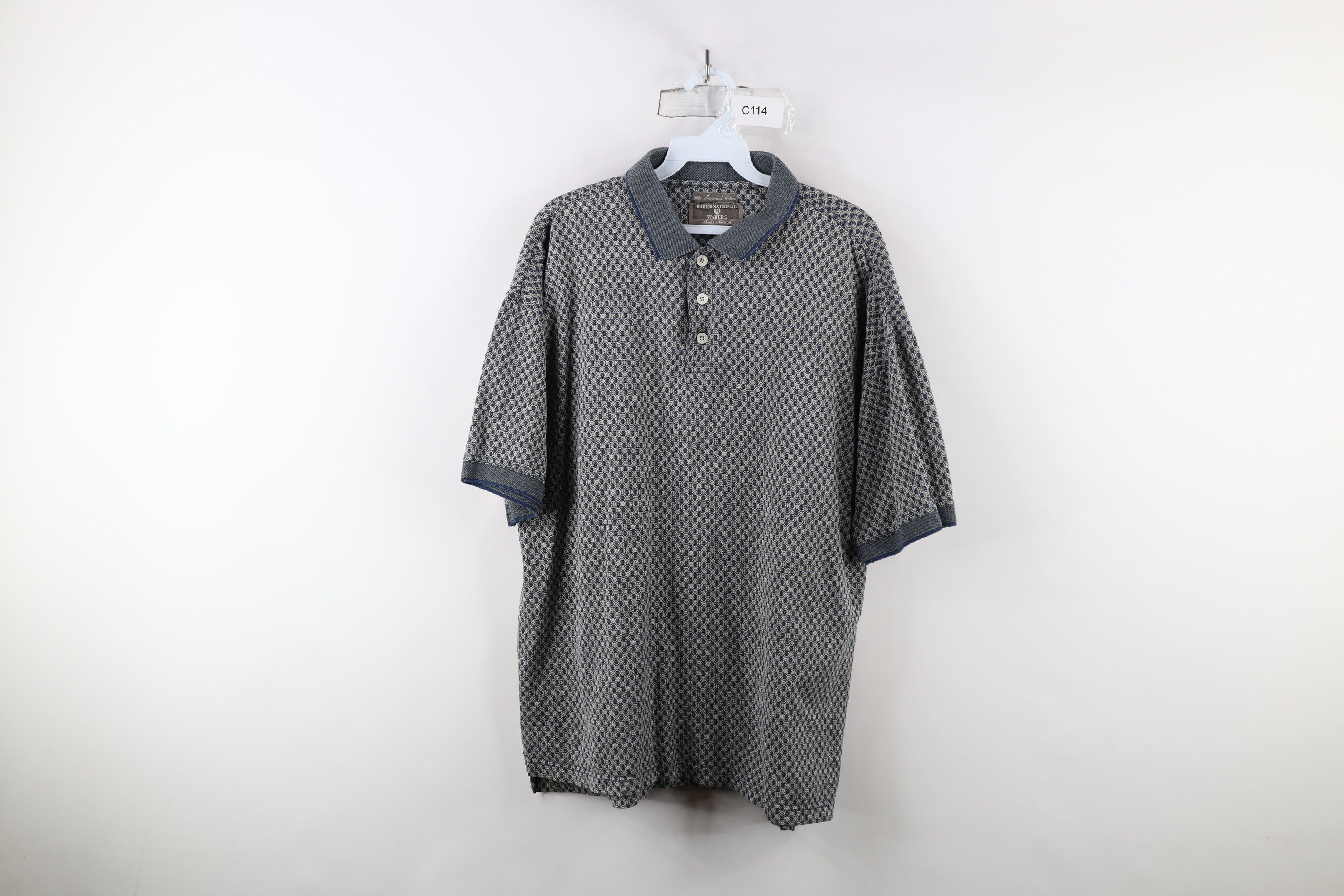 Vintage Vintage 90s Streetwear Geometric Collared Golf Polo Shirt Size US XL / EU 56 / 4 - 1 Thumbnail