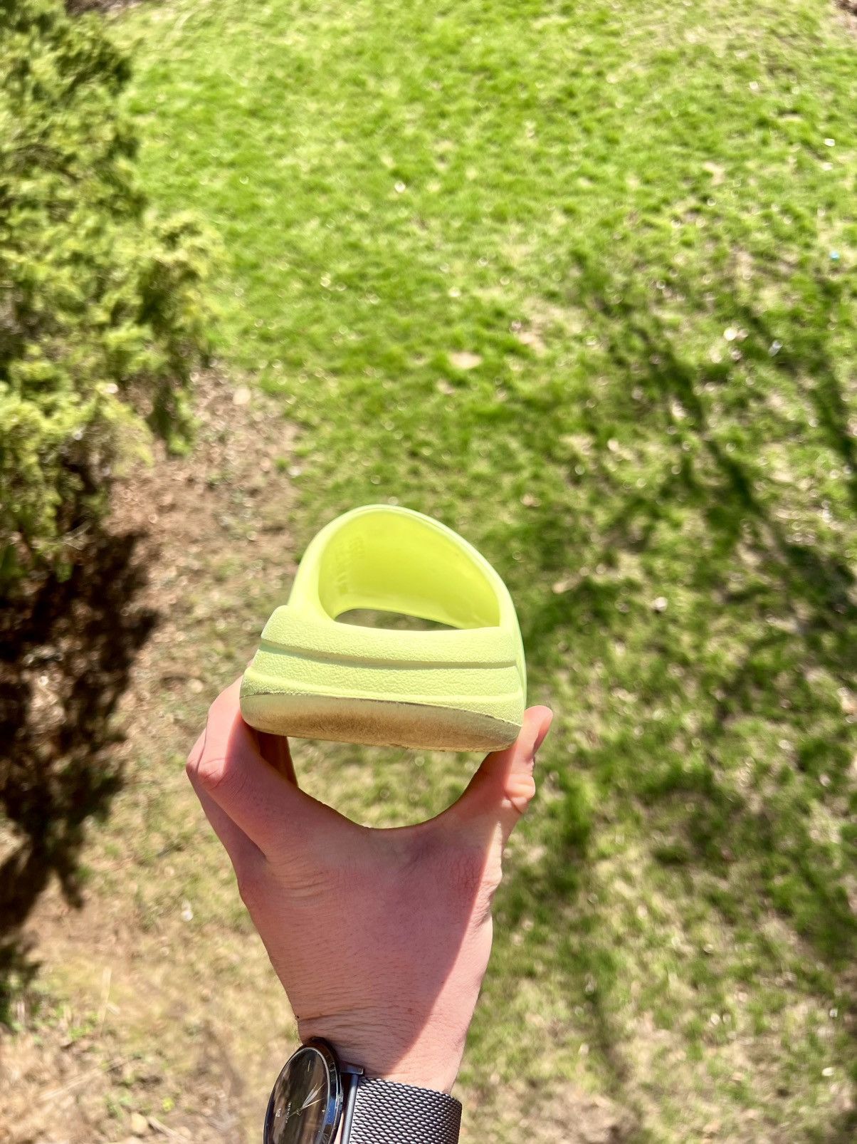 Yeezy Yeezy Slide Glow Green Size US 11 / EU 44 - 5 Thumbnail