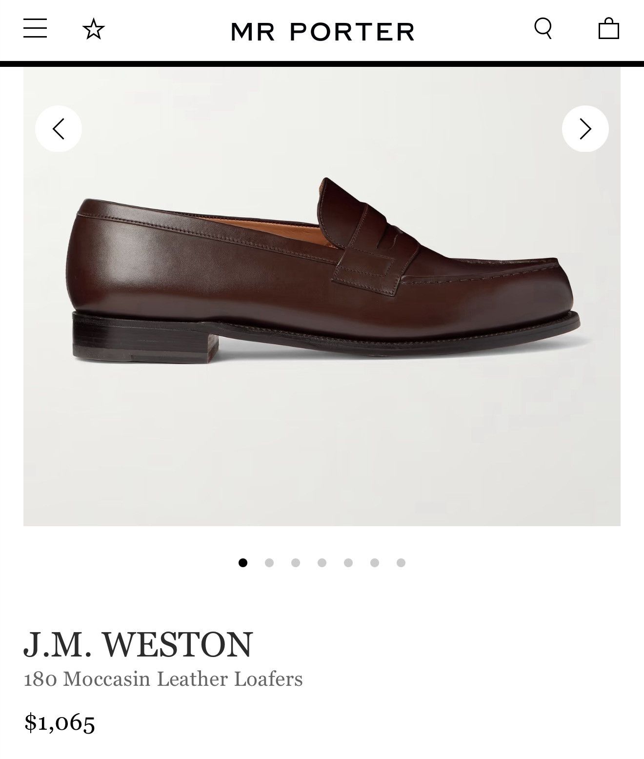 J.M. Weston JM Weston 180 Loafer (Brown Calfskin Leather) Size US 9.5 / EU 42-43 - 9 Thumbnail