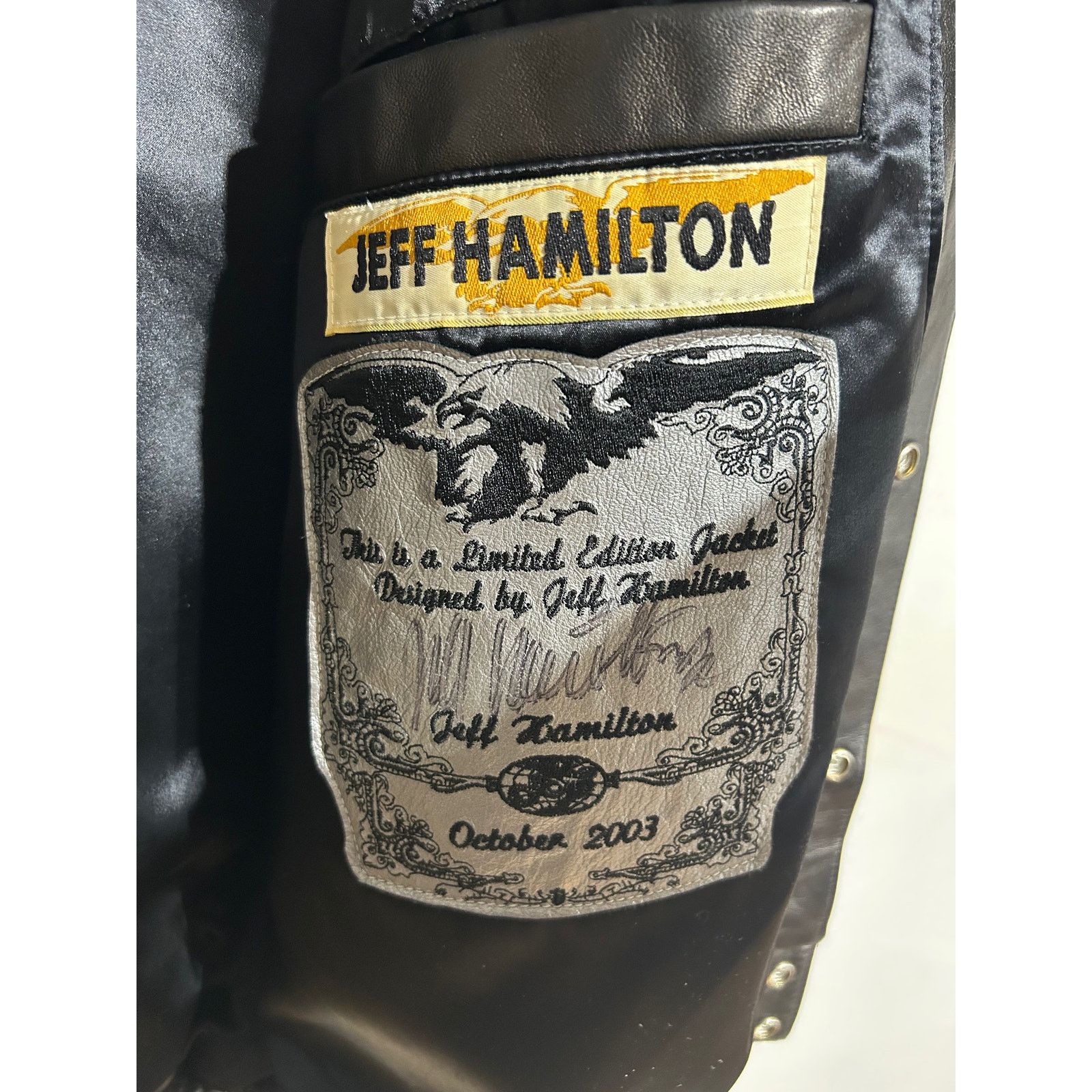 Jeff Hamilton JEFF HAMILTON HIP HOP MUSIC LYRICS LEATHER JACKET Size US XXL / EU 58 / 5 - 3 Thumbnail