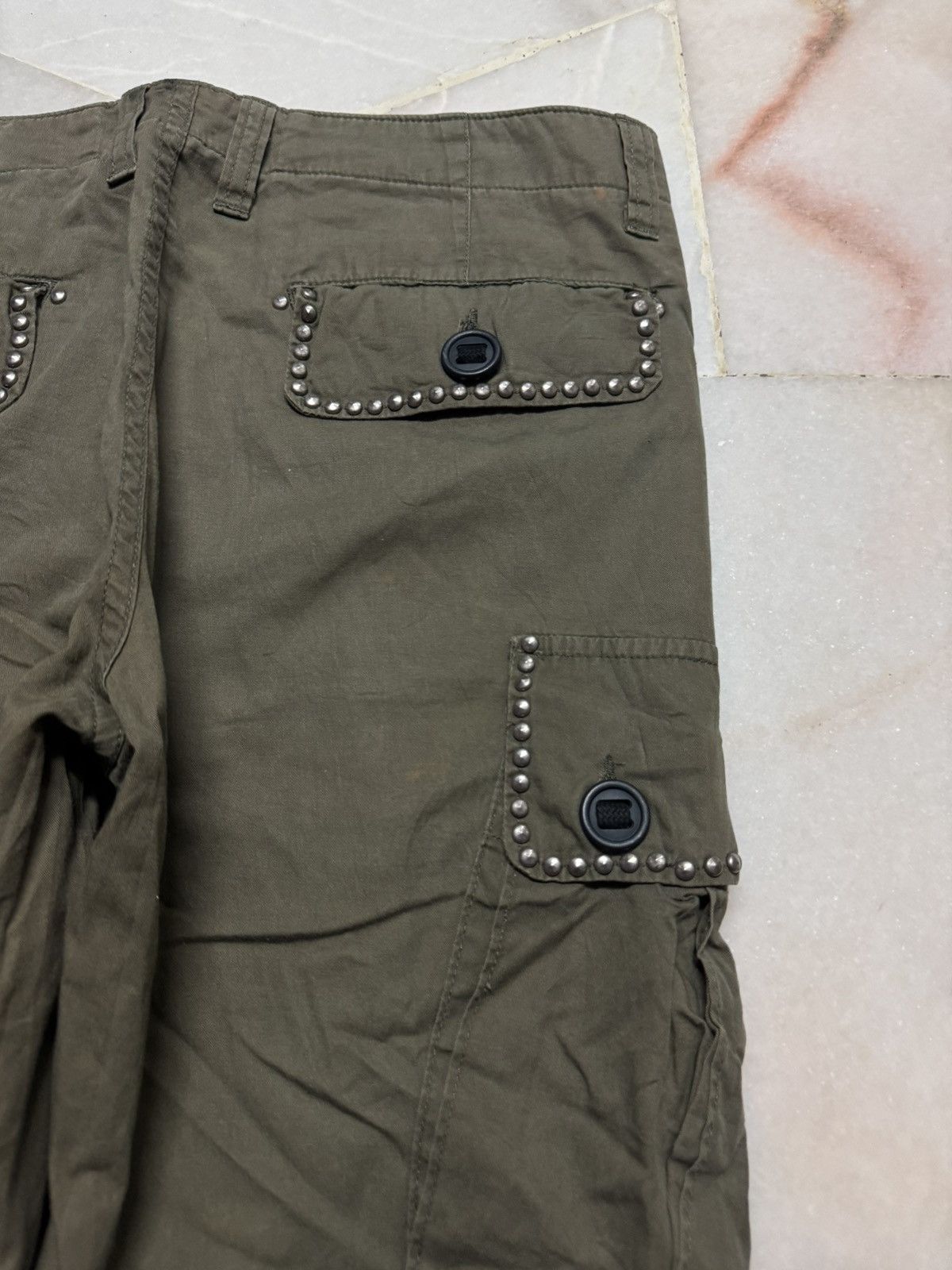 Seditionaries 💥STUDDED PUNK CARGO MADE IN JAPAN PARACHUTE RARE Size US 33 - 18 Thumbnail