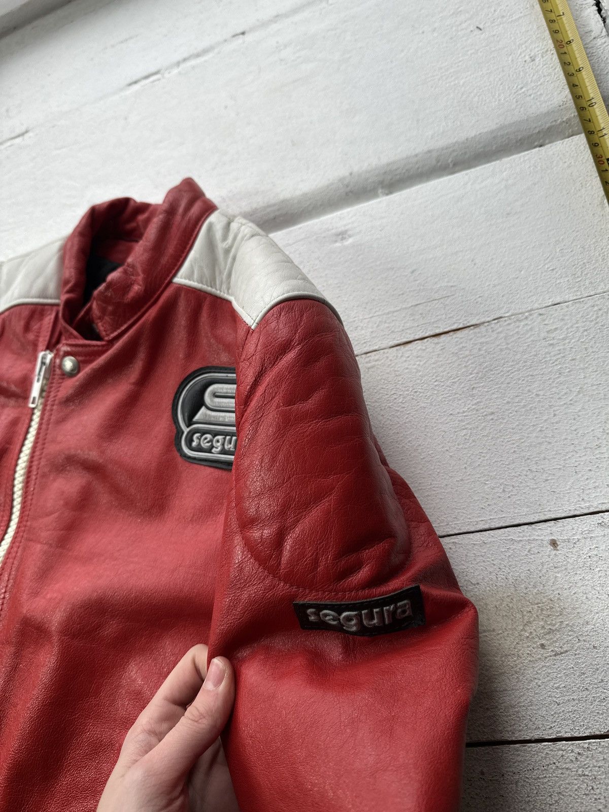 Other SEGURA 🚨VNTG LEATHER JACKET AVANT RACING BIG LOGO RED MOTO Size US XS / EU 42 / 0 - 8 Thumbnail