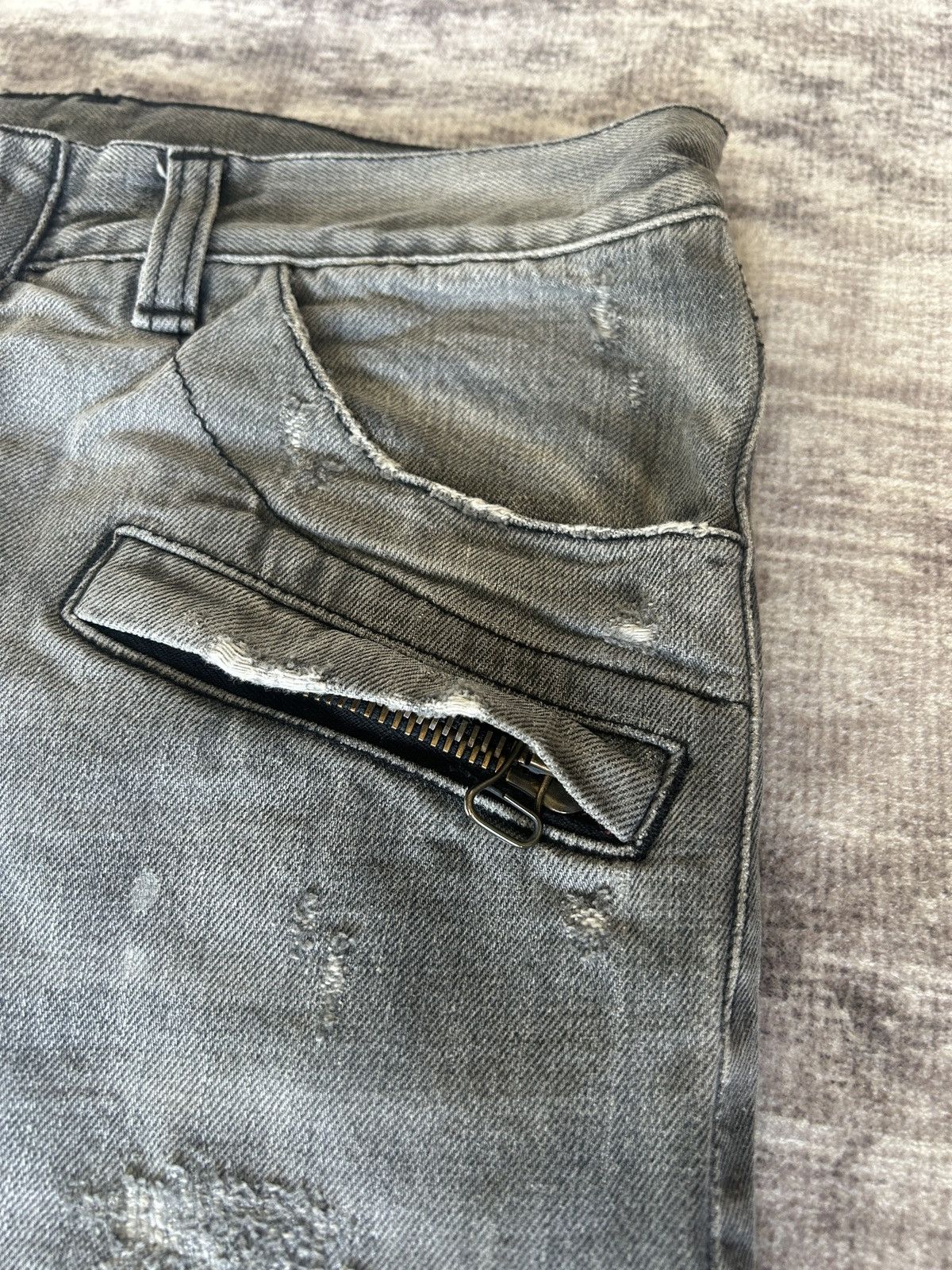 Balmain Christophe Decarnin Biker Jeans Size US 31 - 3 Thumbnail