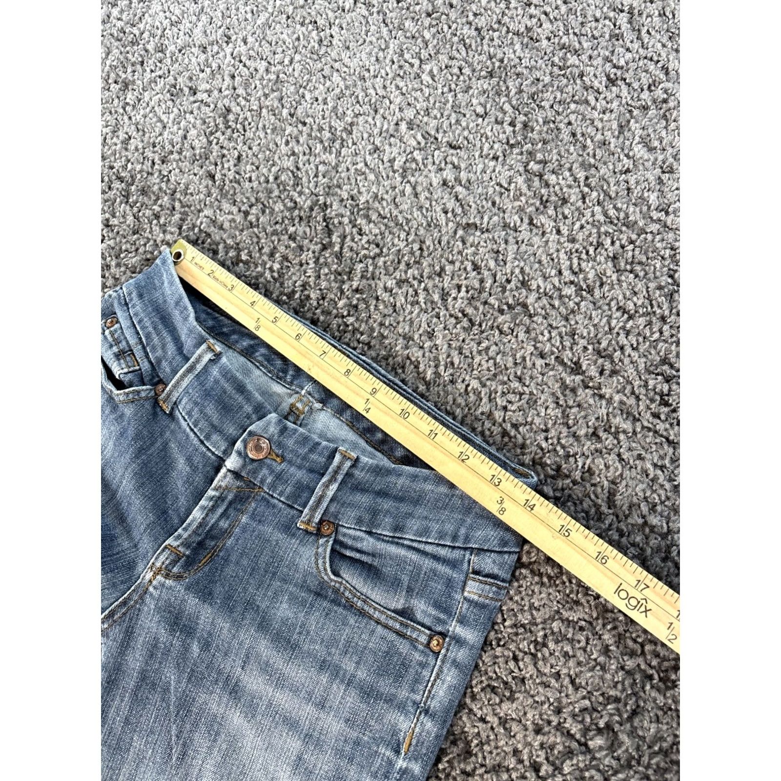 7 For All Mankind 7 For All Mankind Jeans Womens 28x27 Bootcut Denim Light Wash Stretch Low Rise Regular Inseam 27in Size 28" / US 6 / IT 42 - 4 Thumbnail