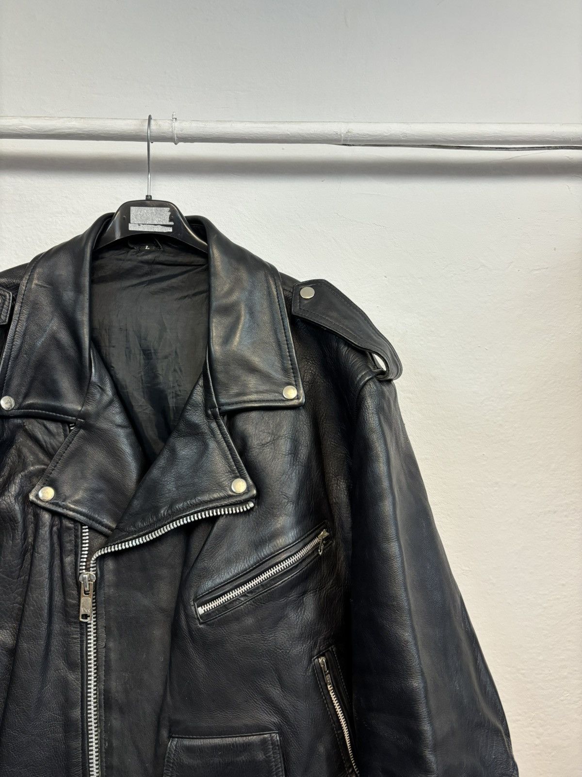Genuine Leather × Vintage Vintage Ramones Jacket Leather Genuine Rock Metal Punk Rare Size US L / EU 52-54 / 3 - 5 Thumbnail