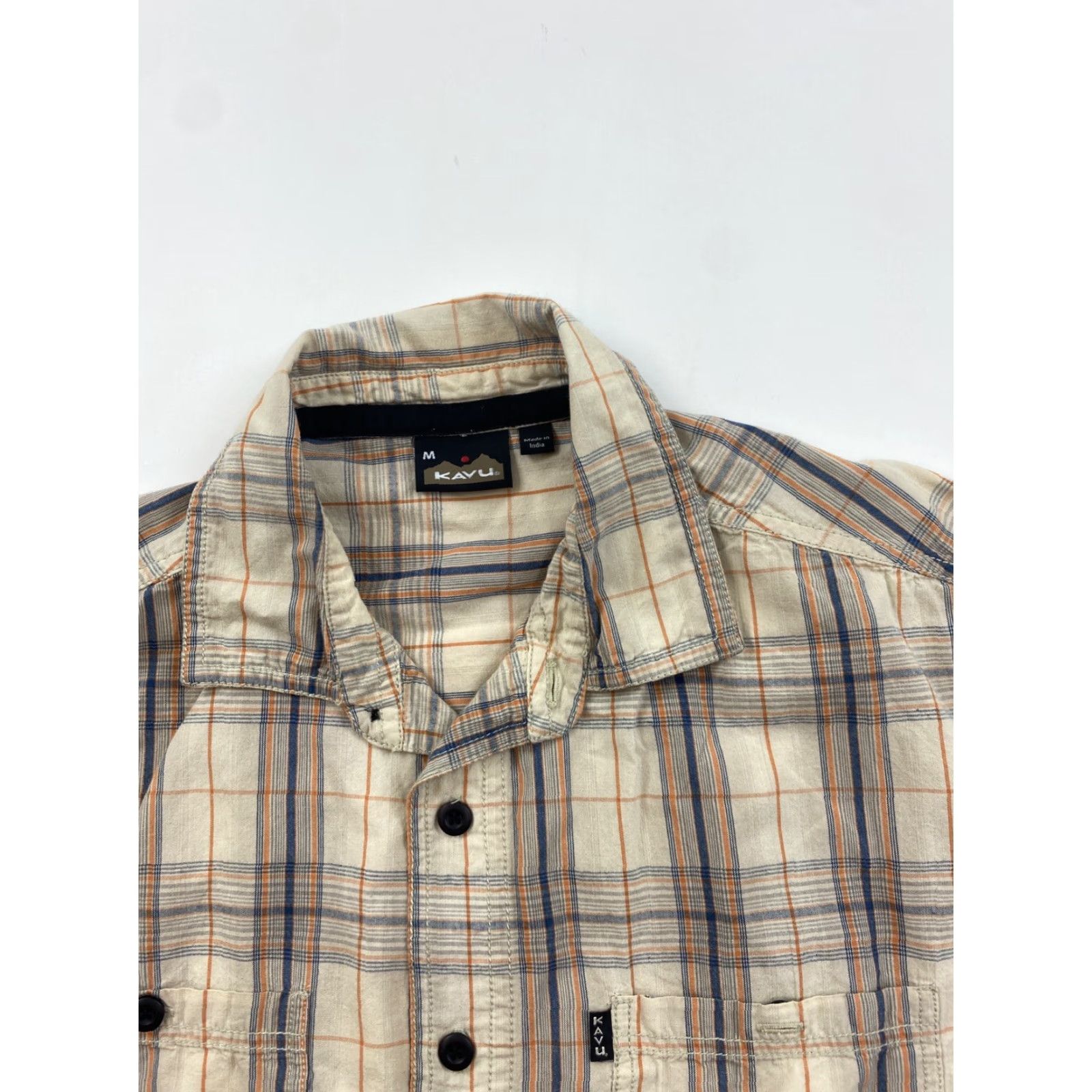 KAVU KAVU Button-Up Shirt Men’s Medium Plaid Short Sleeve Blue, Shirt, Mens, M, Plaid, Button-Up, KAVU, Blue, Bahamas Size US M / EU 48-50 / 2 - 2 Thumbnail