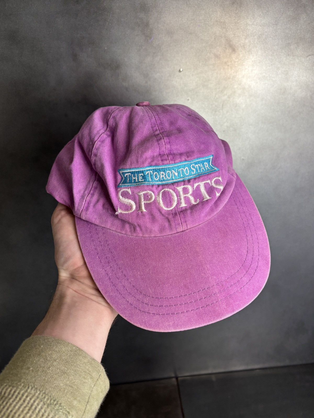 Vintage 1990s Strapback Cap Faded Long Brim Vintage Toronto Star 90s Size ONE SIZE - 10 Thumbnail