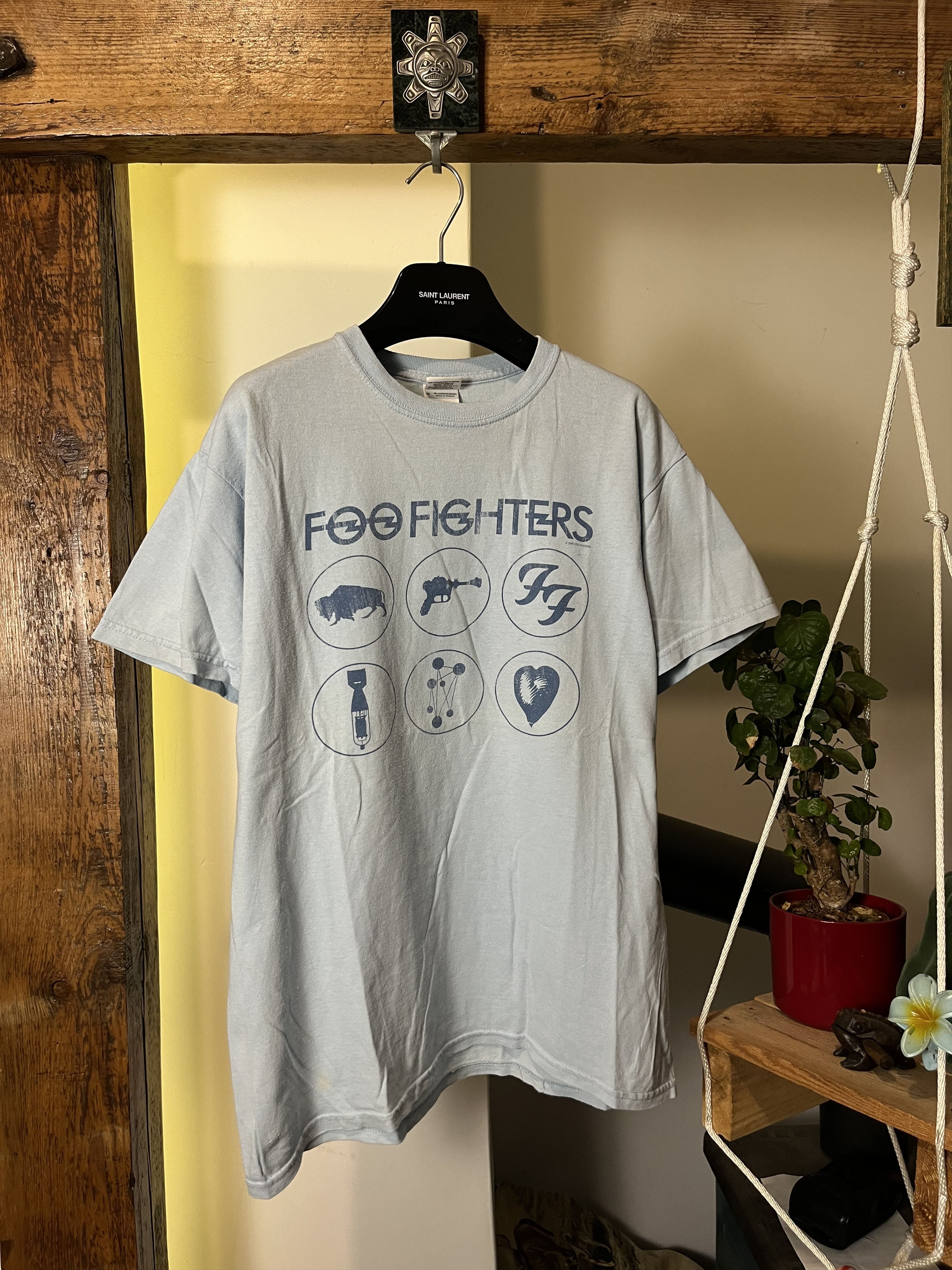 Band Tees × Vintage Foo Fighters Blue Band Tee Size US M / EU 48-50 / 2 - 1 Thumbnail