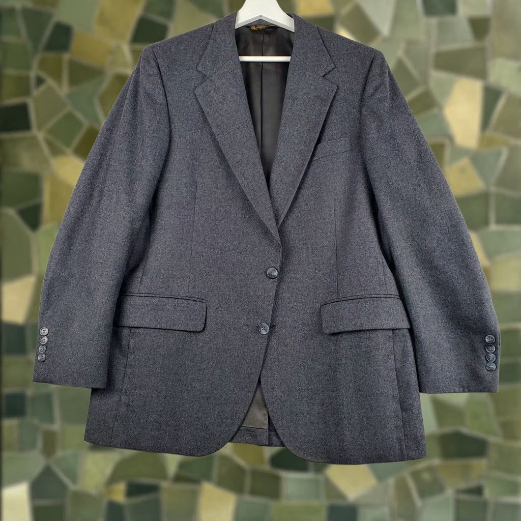 Vintage Barrister Blazer Jacket Men's 42 Gray Wool Single Breasted Size 42R - 1 Thumbnail