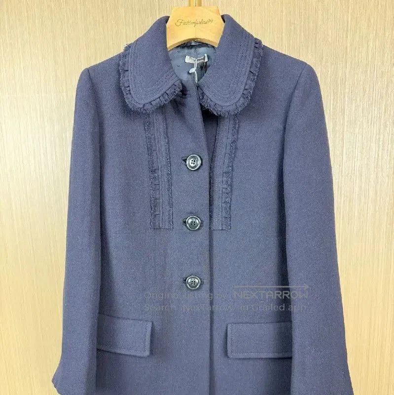 Miu Miu Miu Miu Navy Wool Women's Coat . Size M / US 6-8 / IT 42-44 - 1 Thumbnail