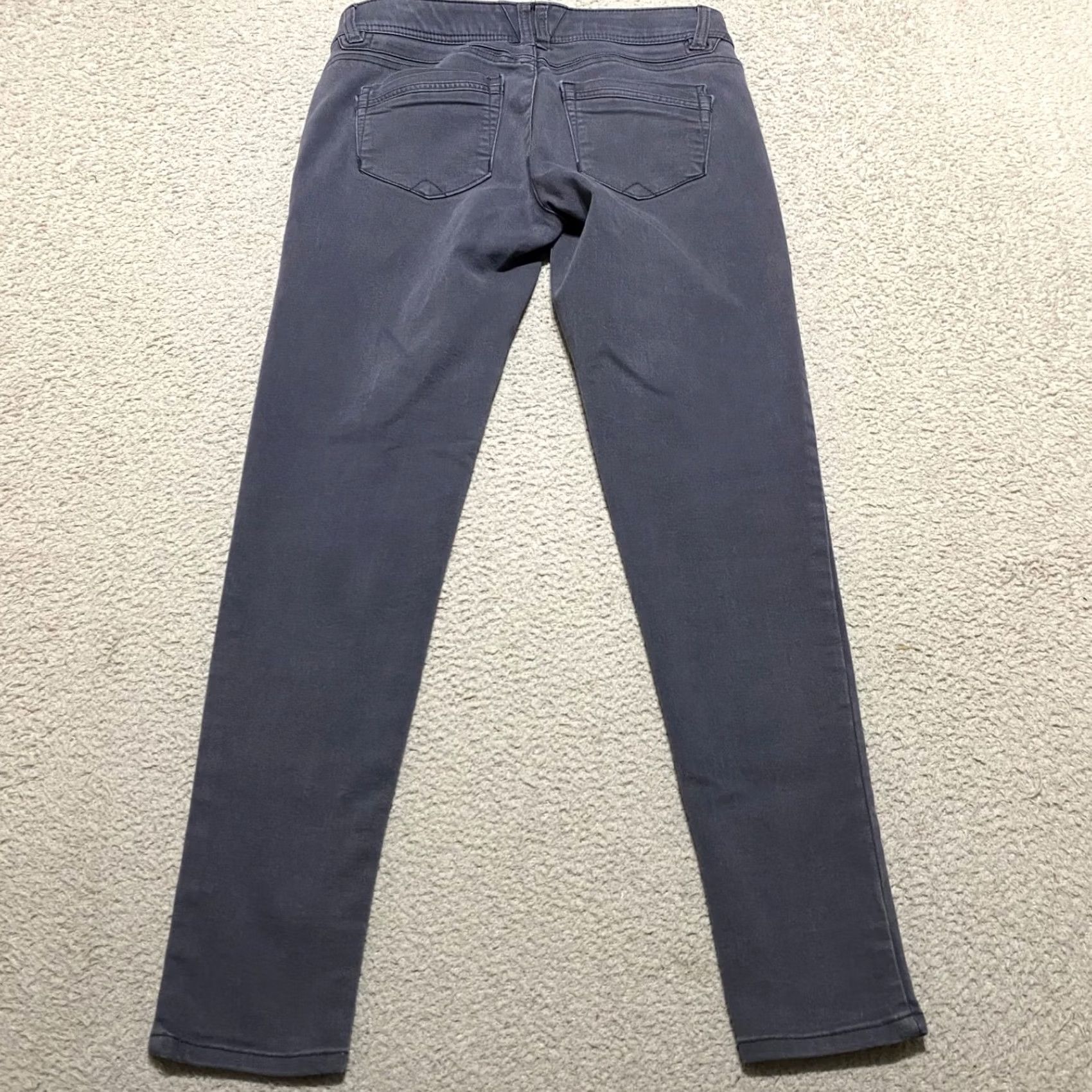 Vintage Democracy Jeans Womens Gray Skinny Regular 28in Medium Wash Denim Stretch 5-Pocket Design Jeans Women Boys Girls Mens Size 26" / US 2 / IT 38 - 2 Thumbnail