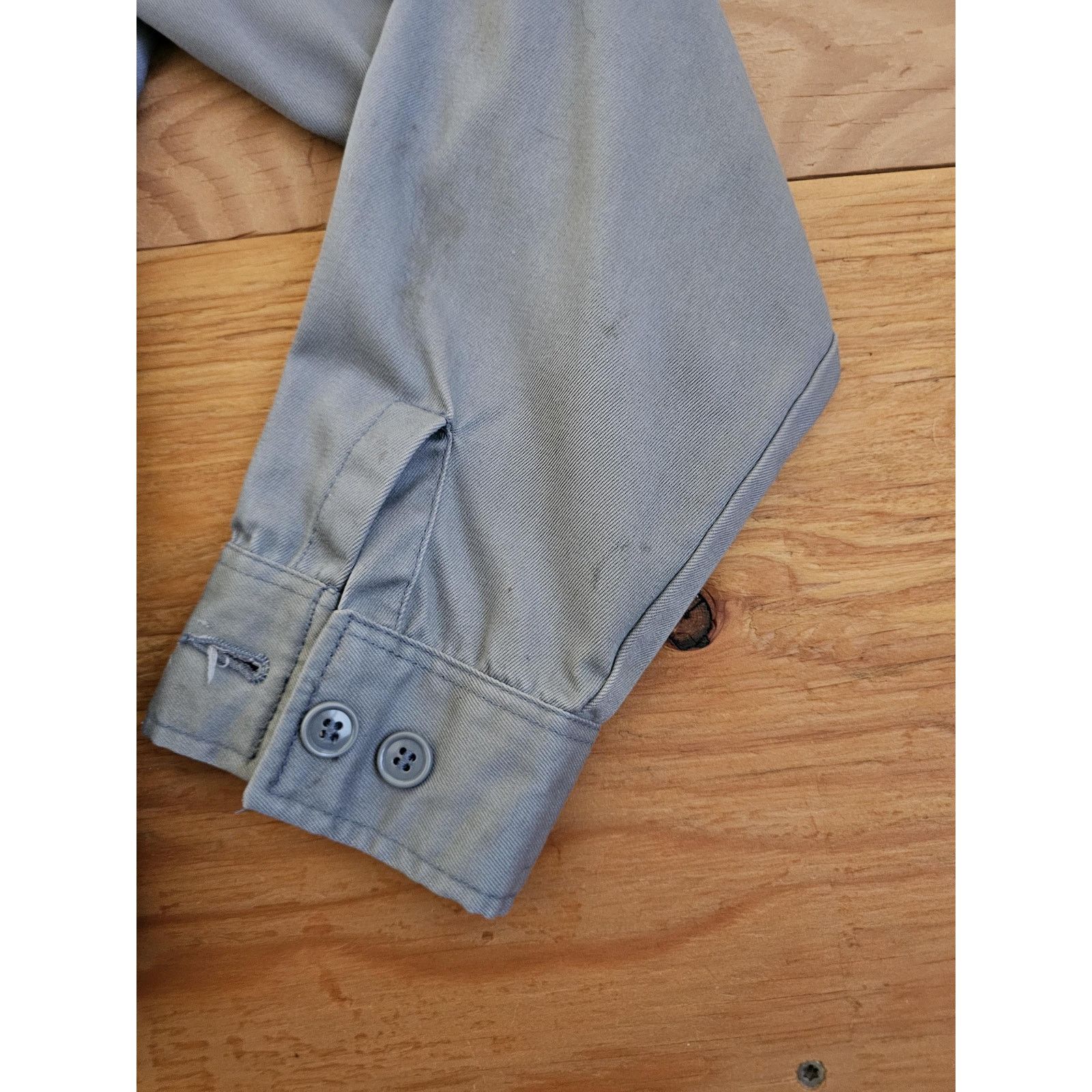 Lee Lee Chetopa McDonald Dairy Patch Twill Gray Jacket Sz 38 60s Size US M / EU 48-50 / 2 - 8 Thumbnail