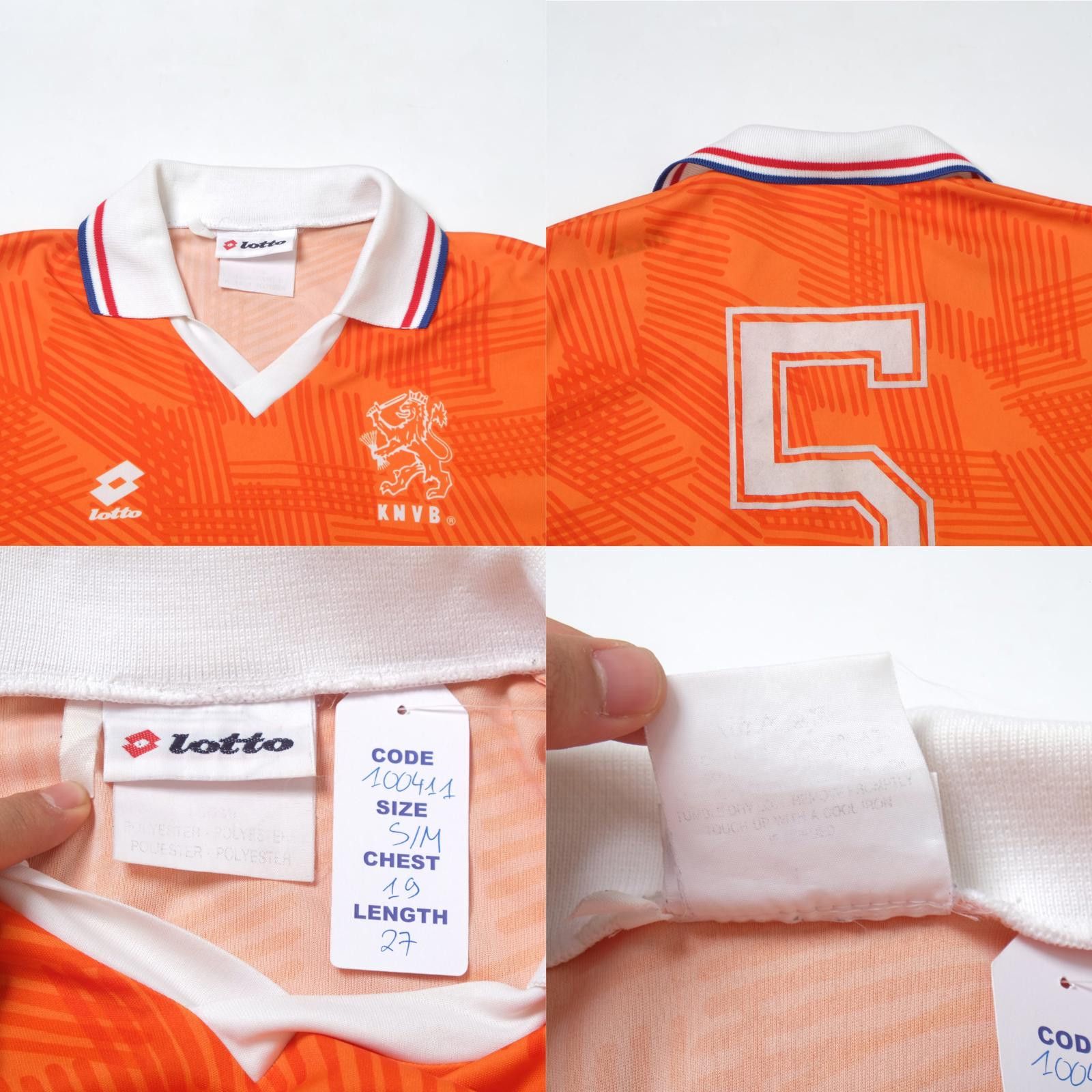 Lotto Sport 1994/95 Netherlands Home Shirt Lotto (S/M) Size US S / EU 44-46 / 1 - 5 Thumbnail
