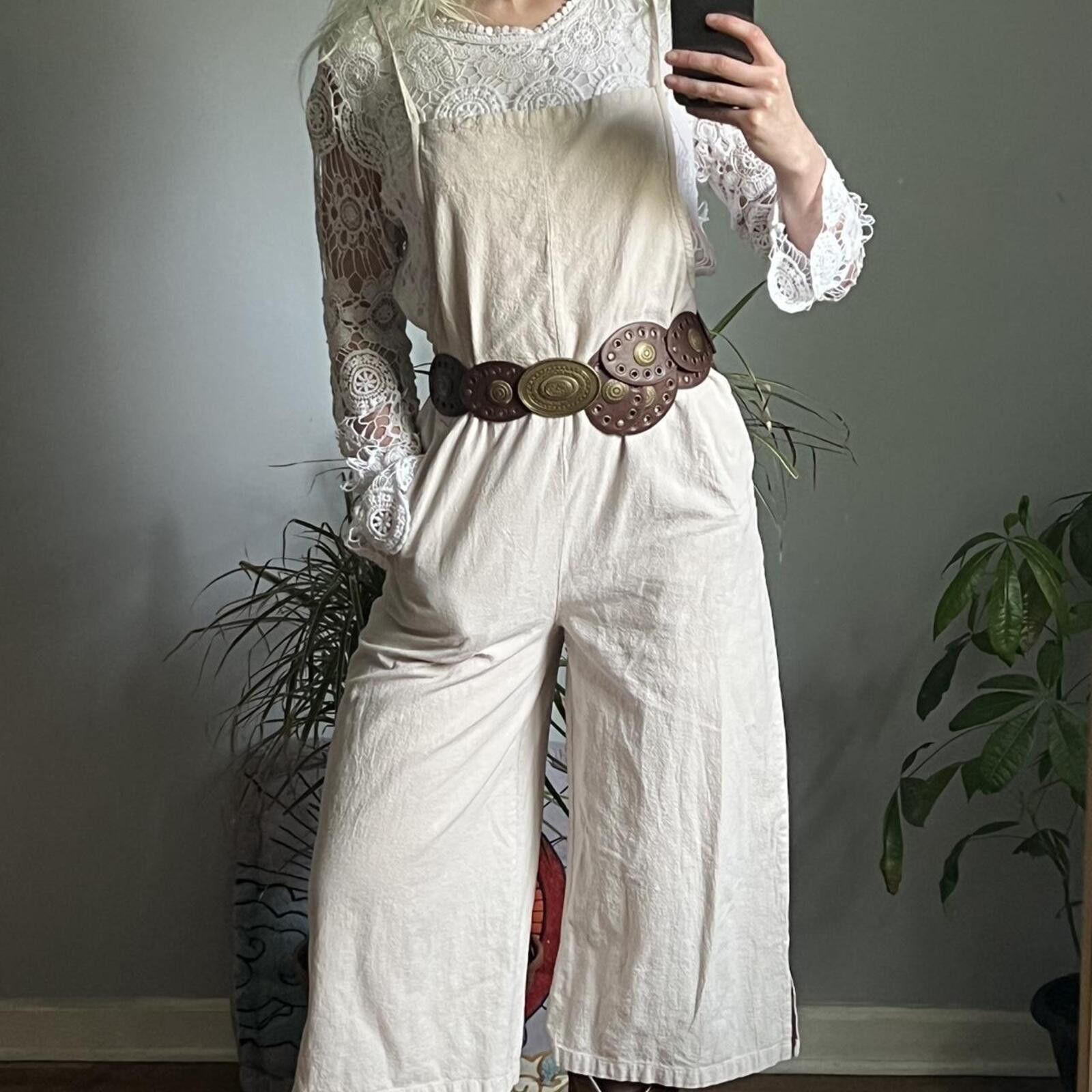 Other Women's Cream Jumpsuit Size 28" / US 6 / IT 42 - 2 Thumbnail