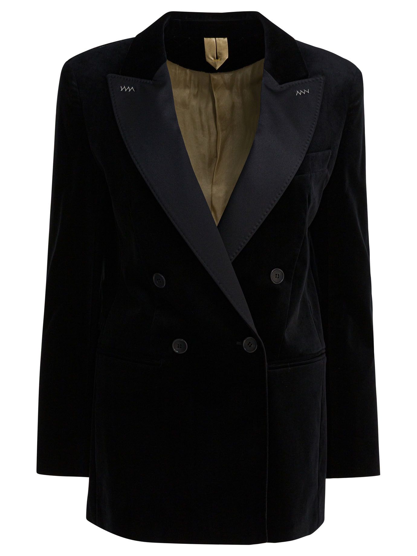 Max Mara Double-Breasted Velvet Blazer Size M / US 6-8 / IT 42-44 - 1 Thumbnail