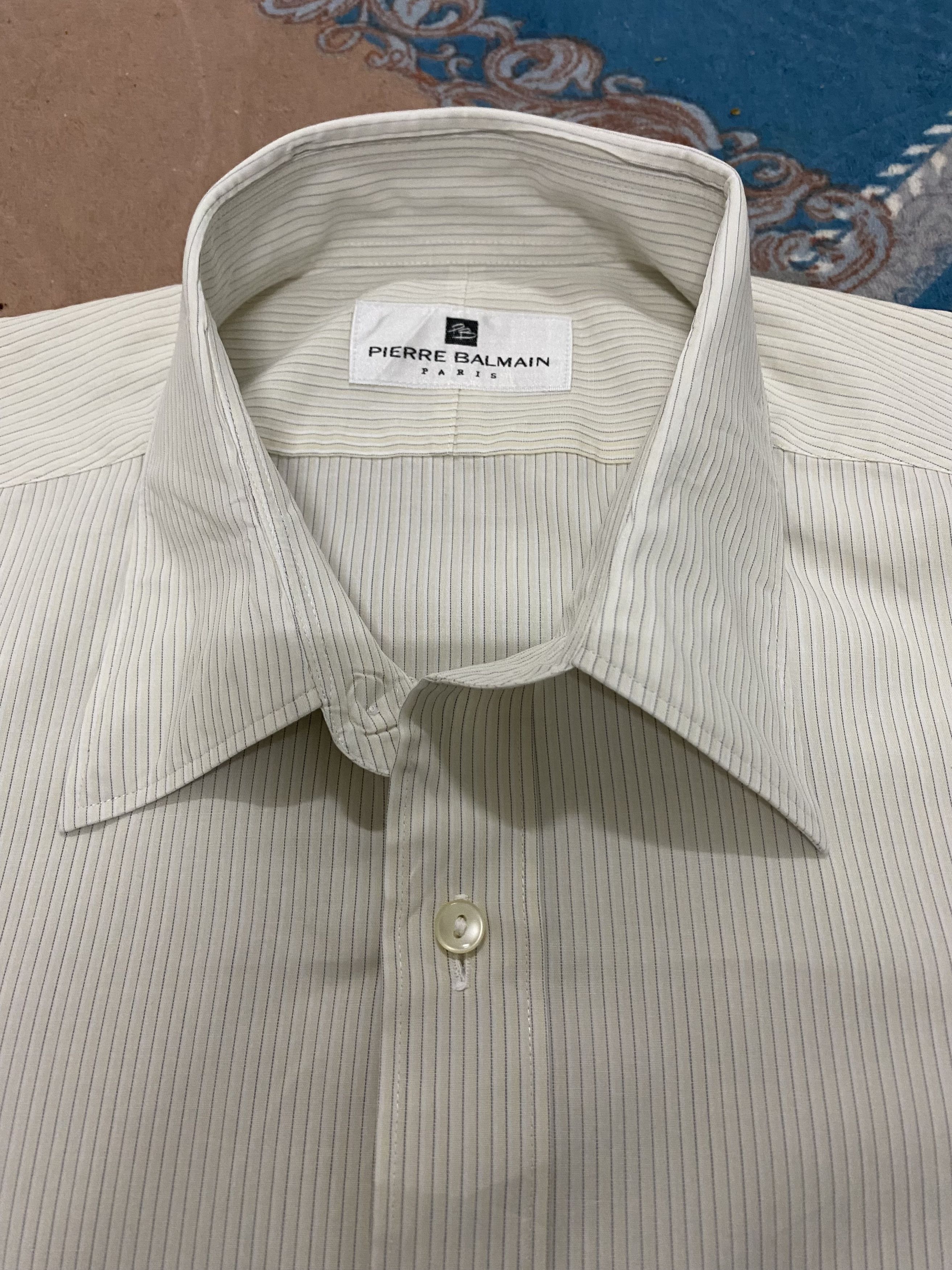 Balmain × Pierre Balmain Pierre Balmain Striped Button Down Size US L / EU 52-54 / 3 - 3 Thumbnail