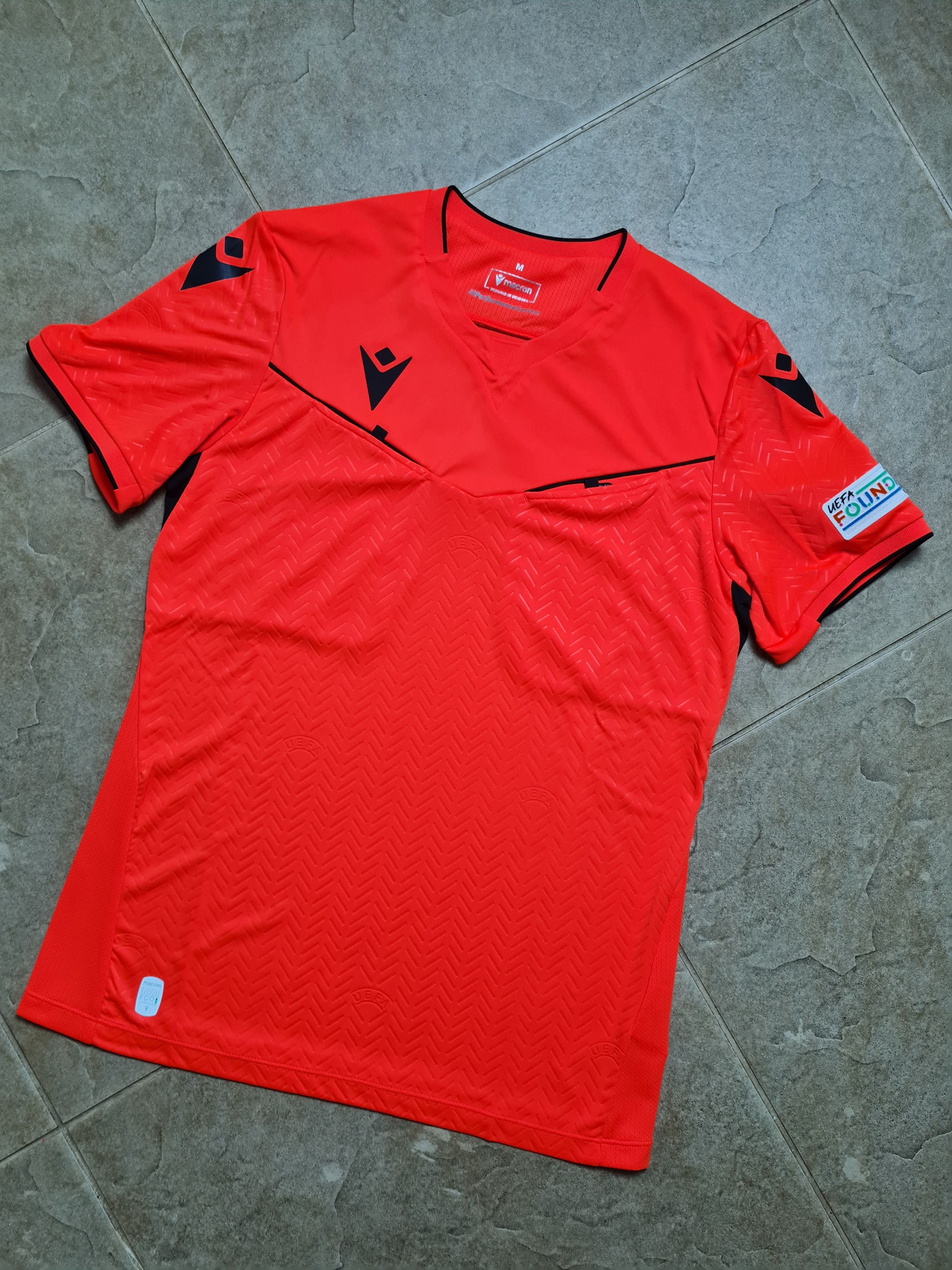 Macron Macron UEFA EURO 2024 Referee Shirt Neon Red Ponnet Eco Size US M / EU 48-50 / 2 - 2 Thumbnail