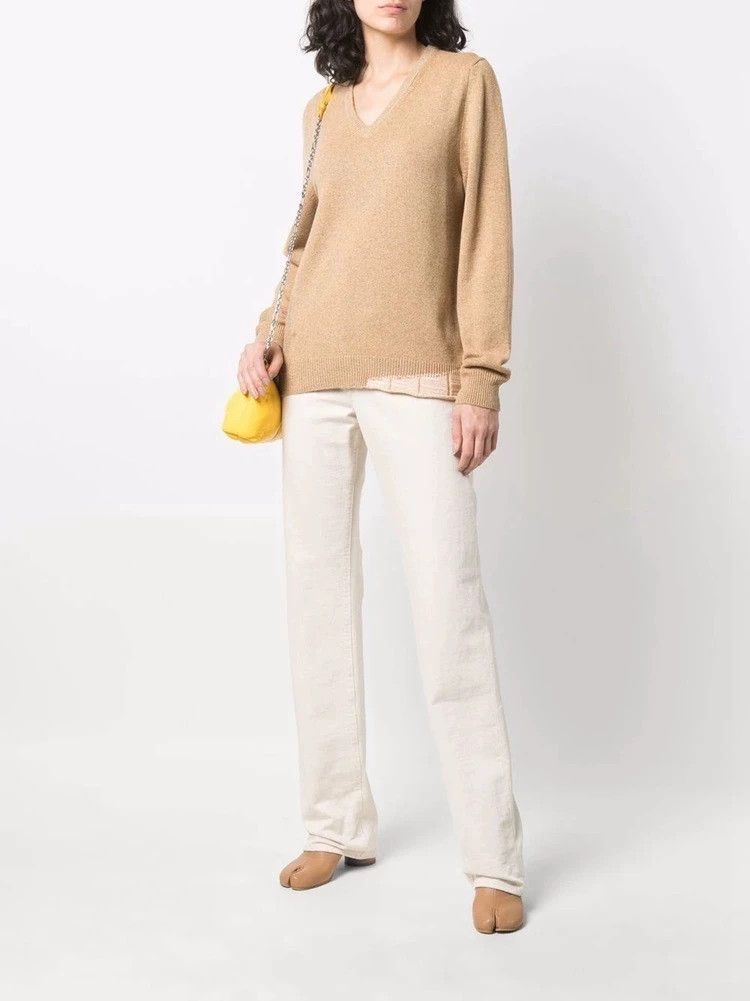 Maison Margiela Maison Margiela Wool silk blend V-neck long-sleeved versat Size XS / US 0-2 / IT 36-38 - 8 Thumbnail