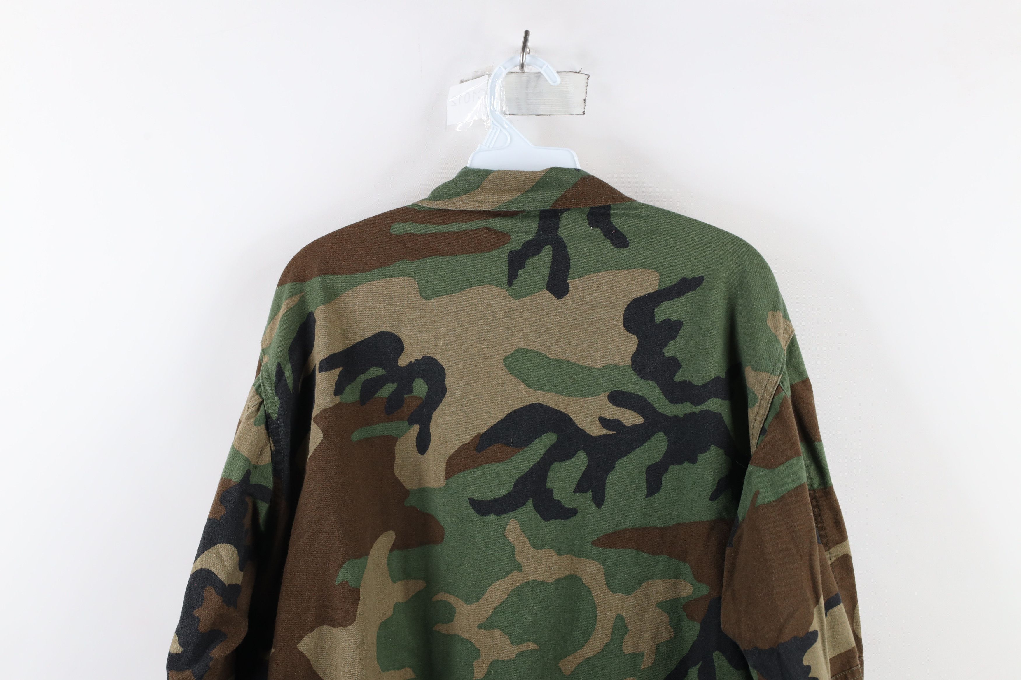 Vintage Vintage 90s Woodland Camouflage Combat Coat Jacket USA Size US M / EU 48-50 / 2 - 14 Thumbnail