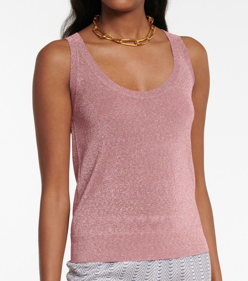 Missoni MISSONI Metallic Pink Tank Top Size 50 IT Size XL / US 12-14 / IT 48-50 - 4 Thumbnail