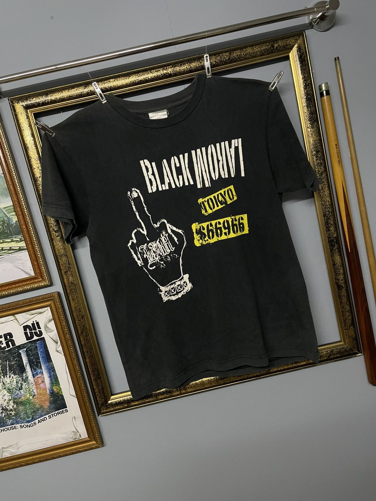 Vintage Vintage 1990s Black Larom Tokyo Sunfaded Trash Fuck Tshirt Size US M / EU 48-50 / 2 - 2 Thumbnail